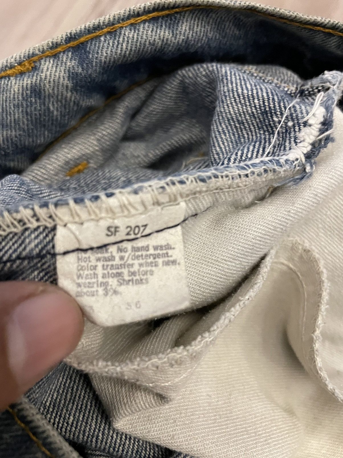 Levi's Vintage Clothing Vintage Levi’s Flare Jeans Made In Usa Size US 31 - 19 Thumbnail