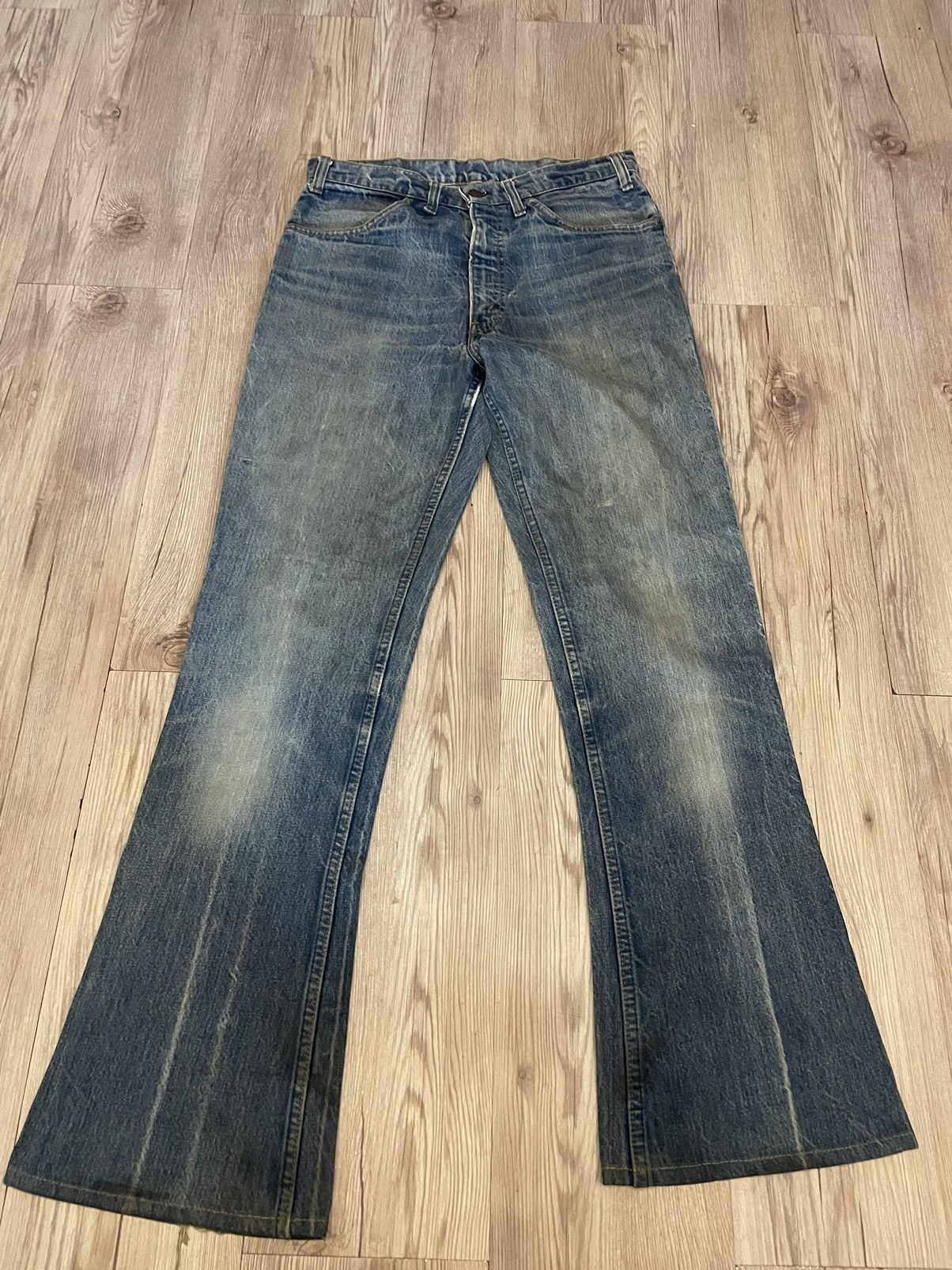 Levi's Vintage Clothing Vintage Levi’s Flare Jeans Made In Usa Size US 31 - 16 Thumbnail