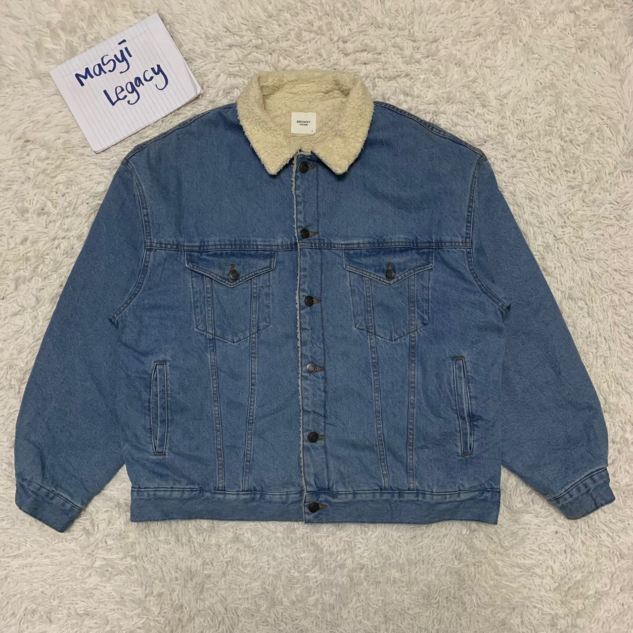 Japanese Brand Browny Vintage Sherpa jacket Size US L / EU 52-54 / 3 - 1 Thumbnail