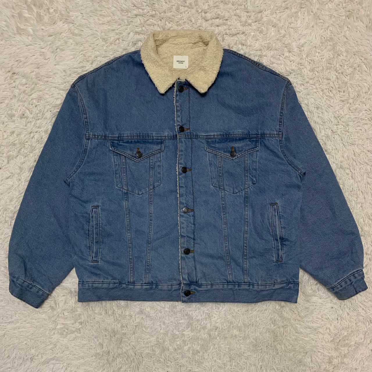 Japanese Brand Browny Vintage Sherpa jacket Size US L / EU 52-54 / 3 - 12 Thumbnail