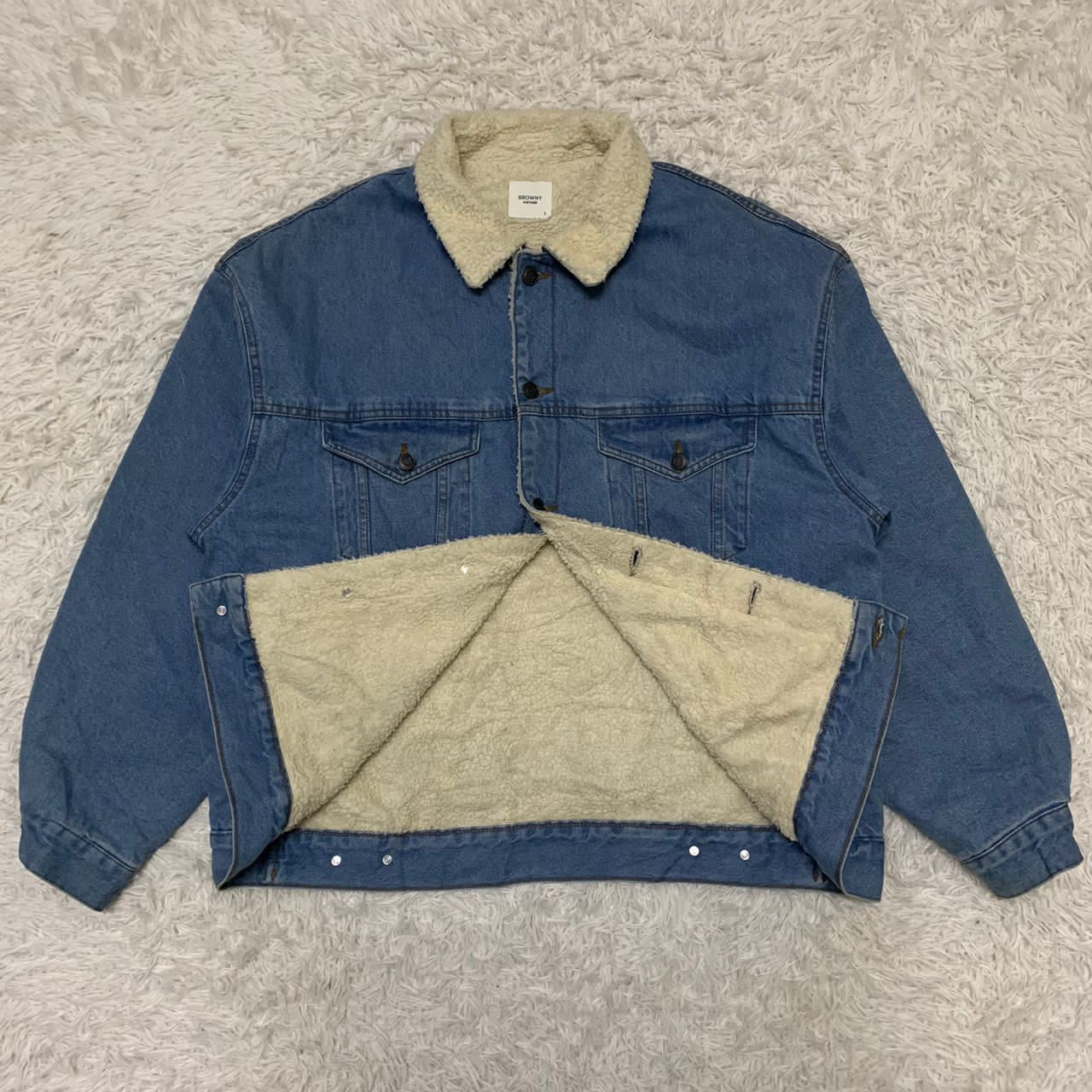 Japanese Brand Browny Vintage Sherpa jacket Size US L / EU 52-54 / 3 - 3 Thumbnail