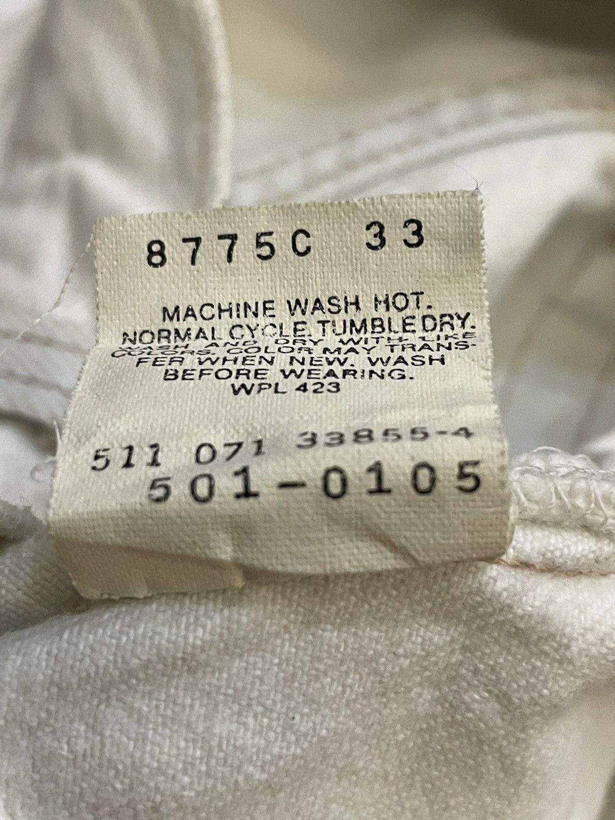 Levi's × Levi's Vintage Clothing Vintage 80s Levi’s 501 White Jeans Size US 31 - 19 Thumbnail