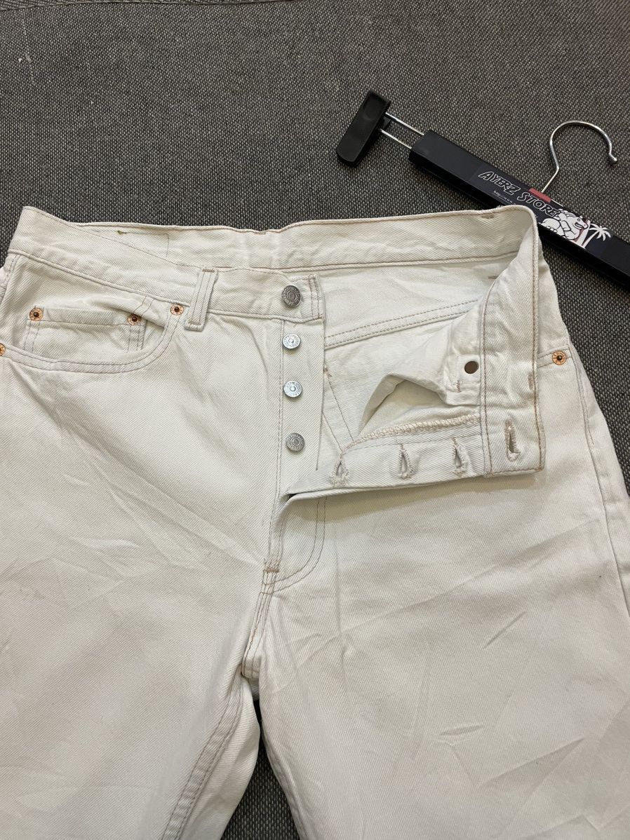 Levi's × Levi's Vintage Clothing Vintage 80s Levi’s 501 White Jeans Size US 31 - 3 Thumbnail