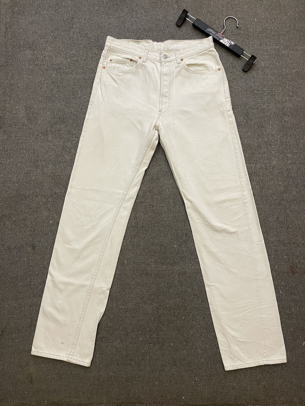 Levi's × Levi's Vintage Clothing Vintage 80s Levi’s 501 White Jeans Size US 31 - 1 Thumbnail