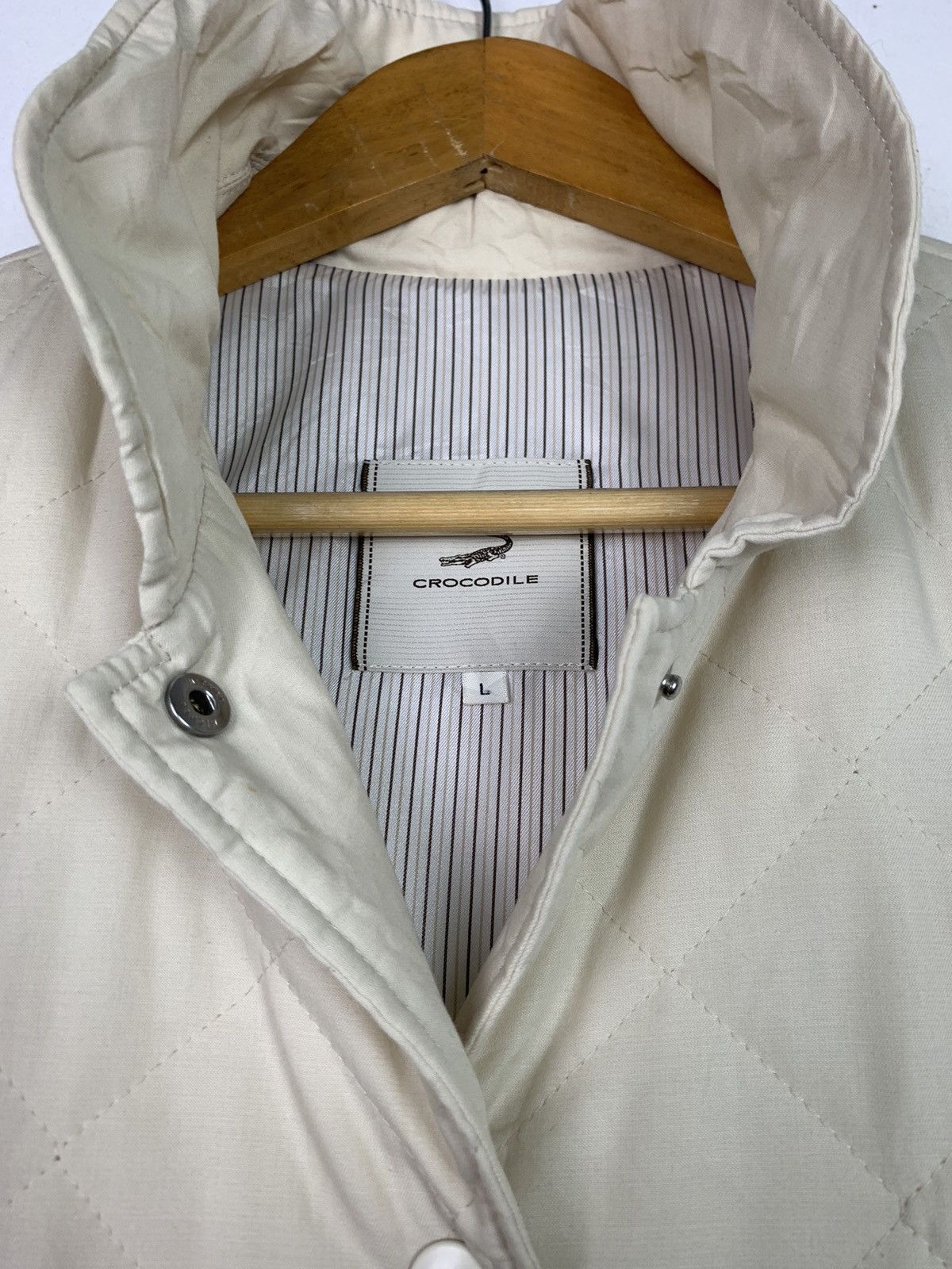 Japanese Brand Vintage Crocodile quilted jacket Size US L / EU 52-54 / 3 - 3 Thumbnail