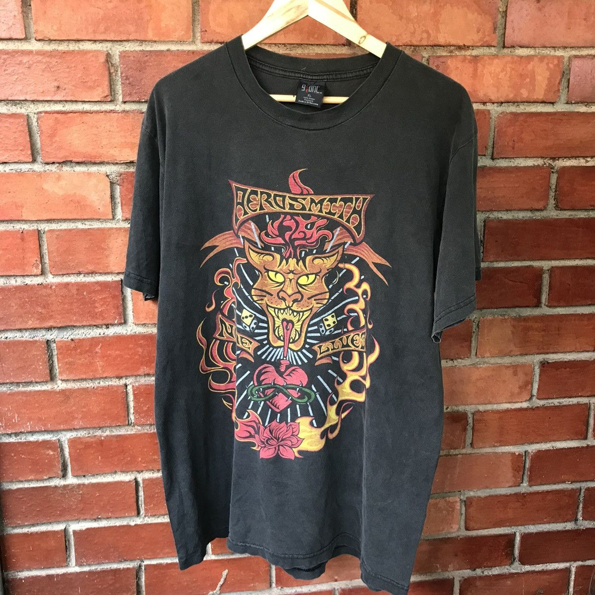 image of 90's Aerosmith Nine Live Tour in Black, Men's (Size XL)