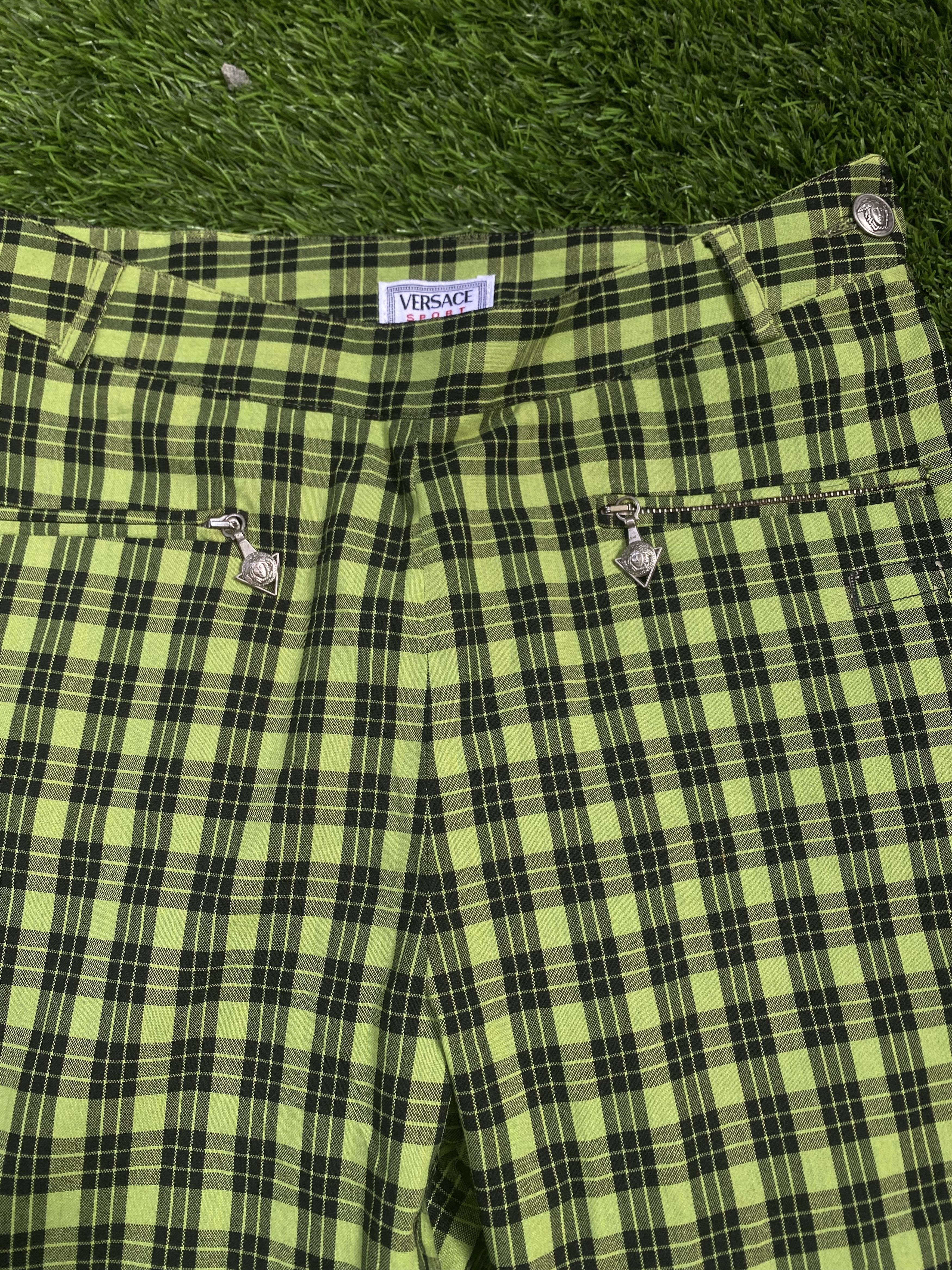 Versace Vintage Versace Plaid Tartan Pants Size 27" / US 4 / IT 40 - 2 Thumbnail