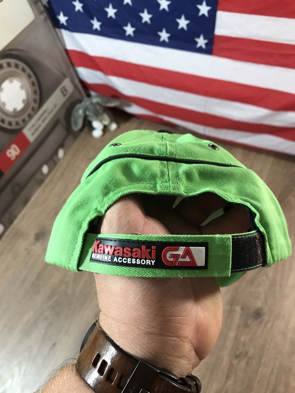 Vintage Vintage Kawasaki racing cap Size ONE SIZE - 5 Thumbnail