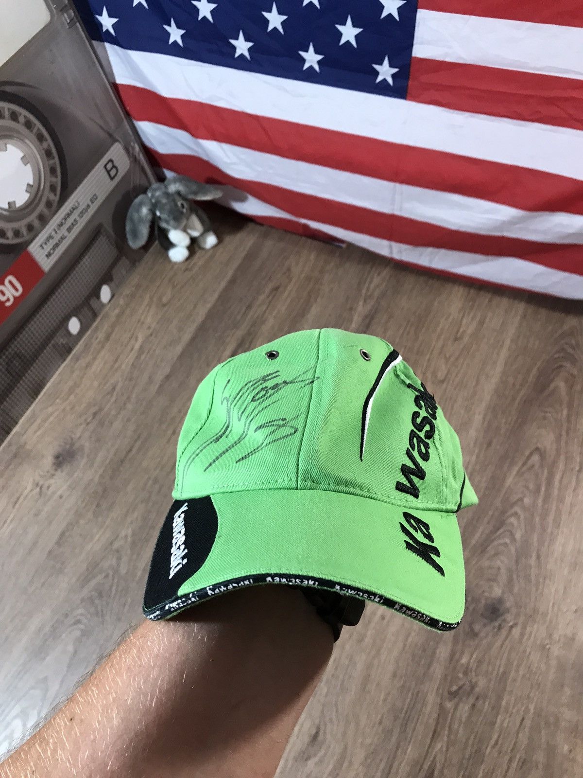 Vintage Vintage Kawasaki racing cap Size ONE SIZE - 1 Thumbnail
