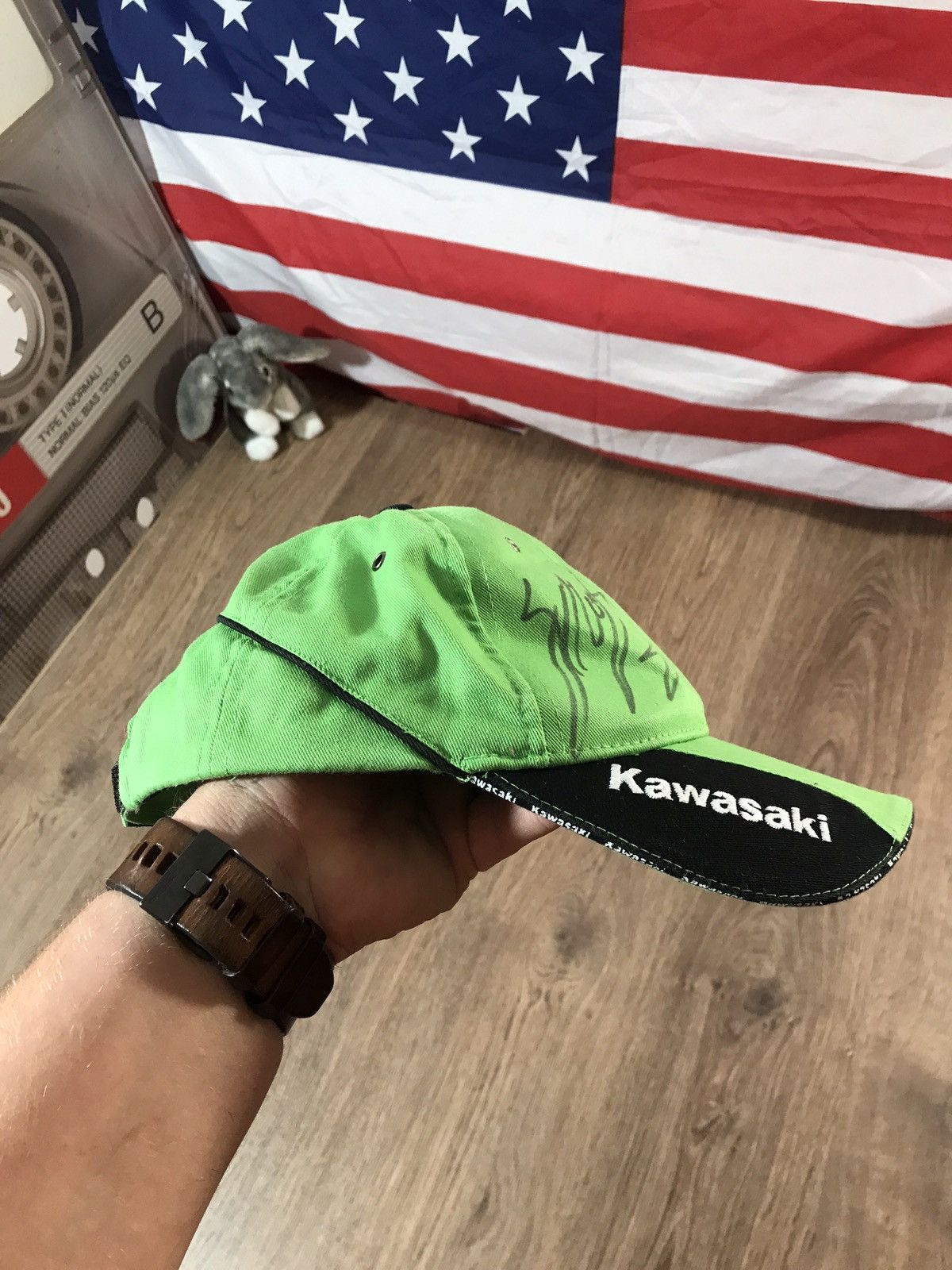 Vintage Vintage Kawasaki racing cap Size ONE SIZE - 4 Thumbnail