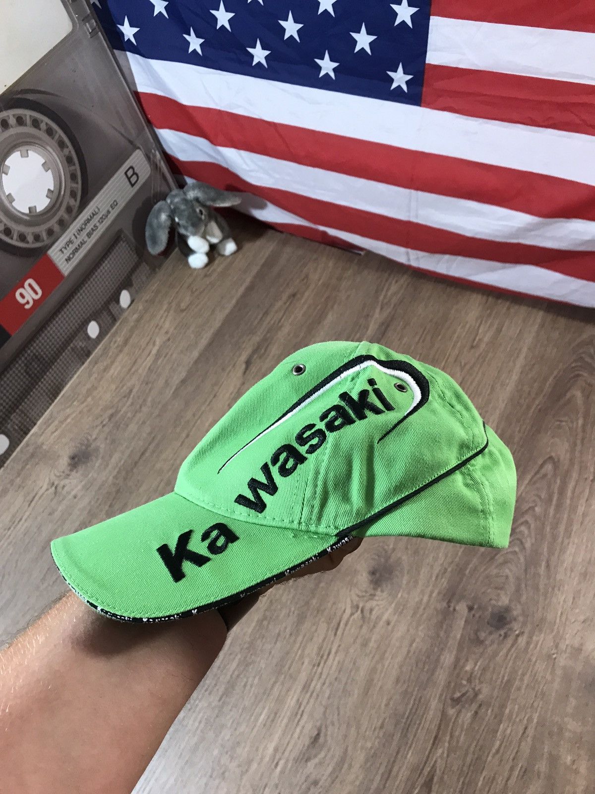 Vintage Vintage Kawasaki racing cap Size ONE SIZE - 2 Thumbnail