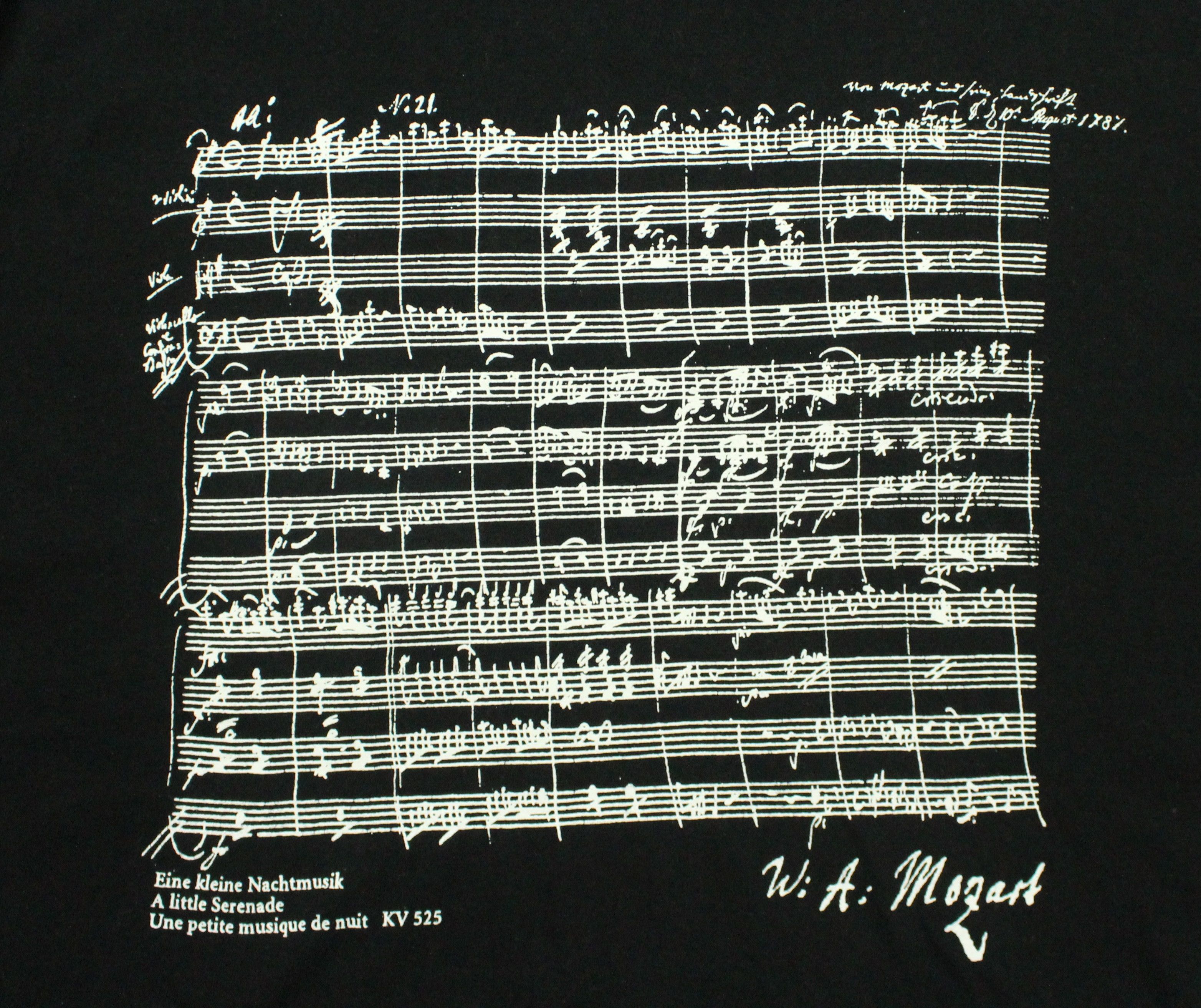 Band Tees MOZART T Shirt Notes Lyrics Chords Size US M / EU 48-50 / 2 - 6 Thumbnail