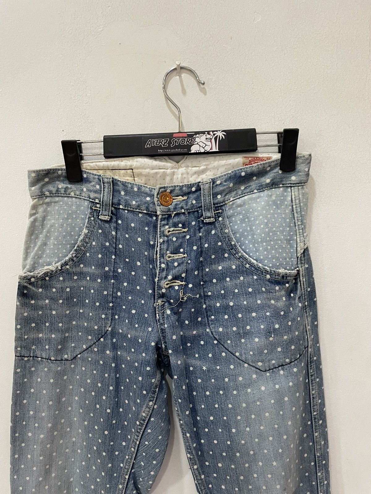 Japanese Brand × Le Grande Bleu (L.G.B.) Japan Brand Cube Sugar Workwear Polka Dot Jeans Size US 28 / EU 44 - 3 Thumbnail