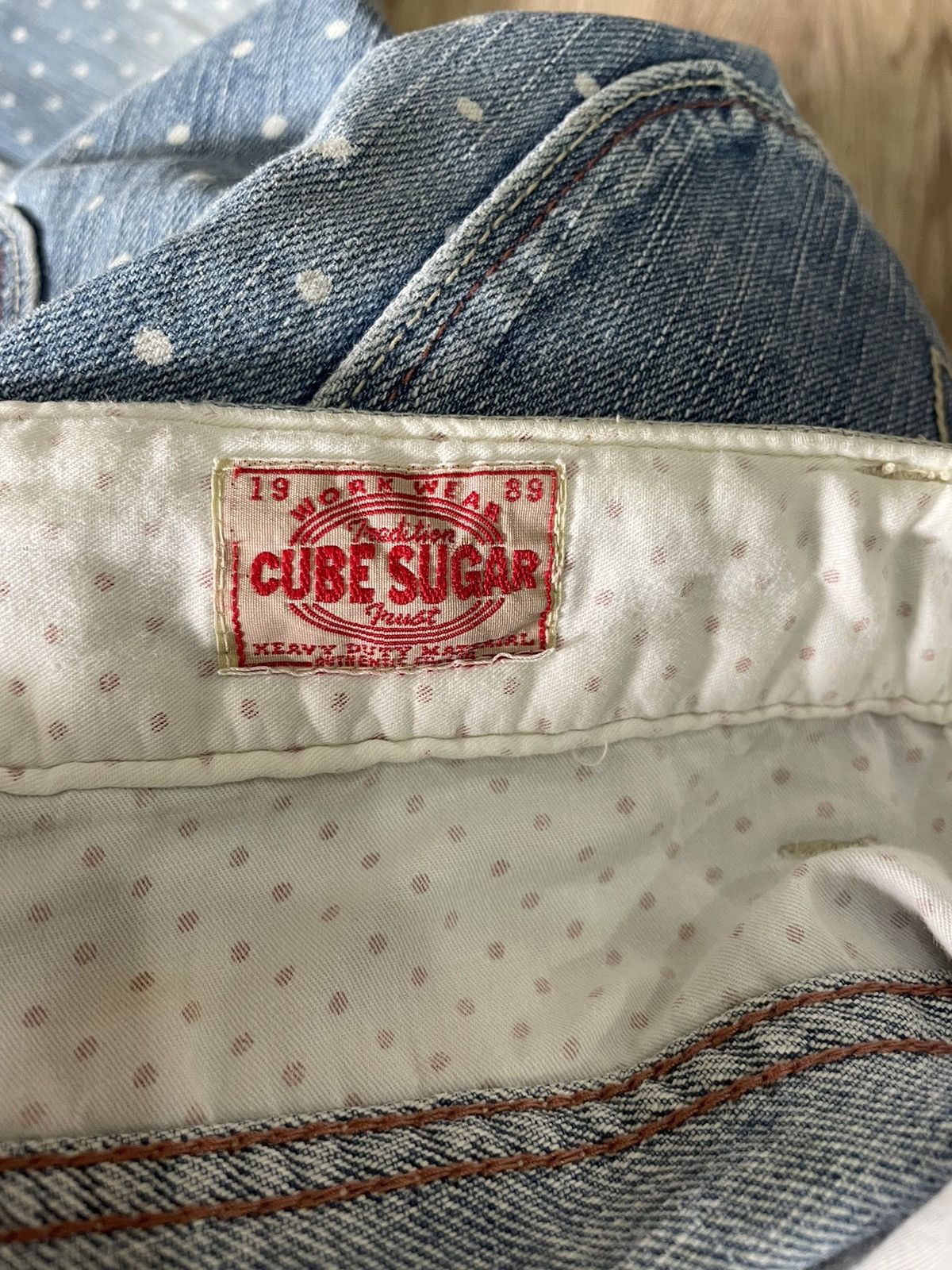Japanese Brand × Le Grande Bleu (L.G.B.) Japan Brand Cube Sugar Workwear Polka Dot Jeans Size US 28 / EU 44 - 23 Thumbnail