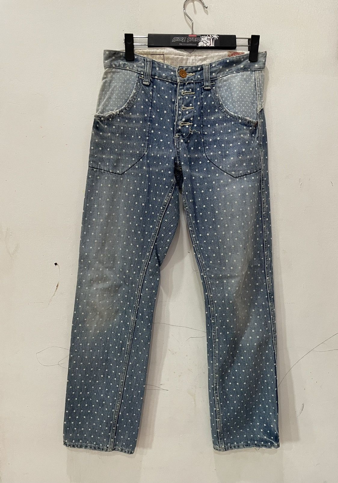 Japanese Brand × Le Grande Bleu (L.G.B.) Japan Brand Cube Sugar Workwear Polka Dot Jeans Size US 28 / EU 44 - 2 Thumbnail