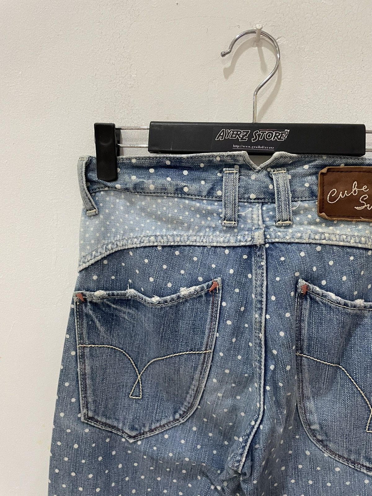 Japanese Brand × Le Grande Bleu (L.G.B.) Japan Brand Cube Sugar Workwear Polka Dot Jeans Size US 28 / EU 44 - 12 Thumbnail