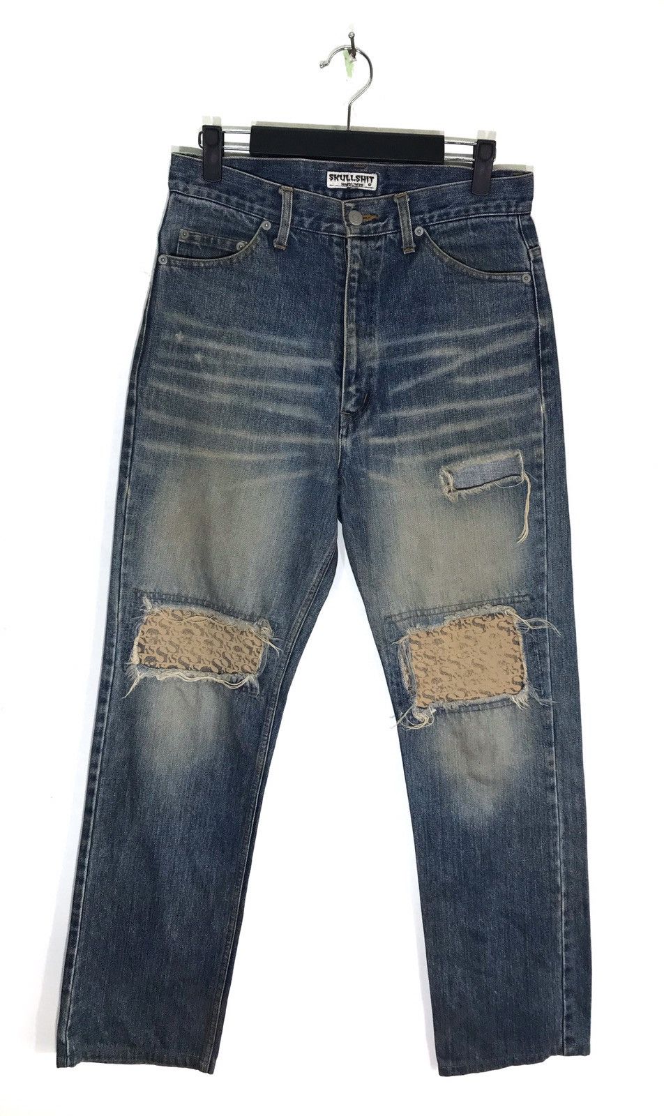 Japanese Brand Skullshit Hardliner Distressed Faded Rips Jeans Size US 30 / EU 46 - 1 Thumbnail