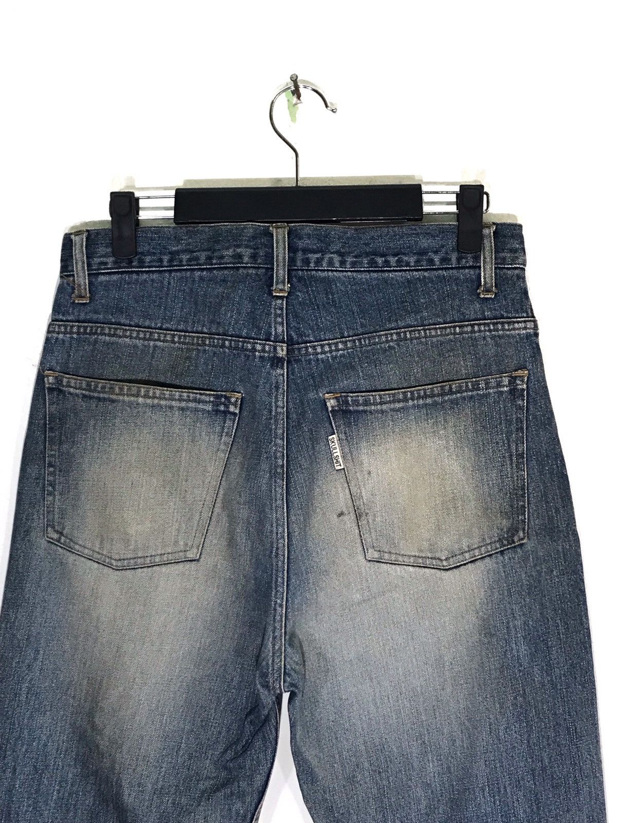 Japanese Brand Skullshit Hardliner Distressed Faded Rips Jeans Size US 30 / EU 46 - 6 Thumbnail