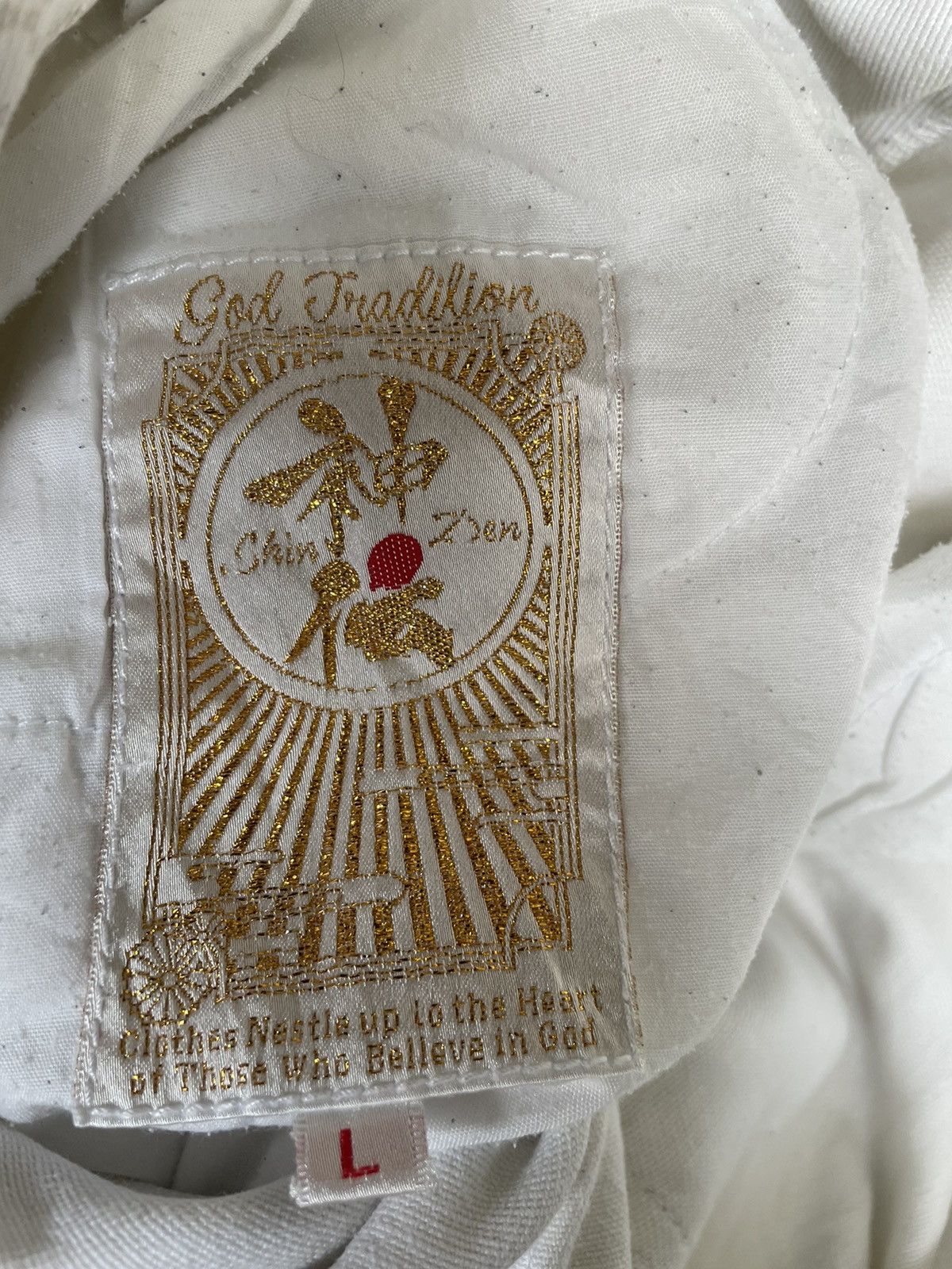Designer × If Six Was Nine × Japanese Brand Japanese Brand God Tradilion White Denim Jeans Size US 30 / EU 46 - 13 Thumbnail