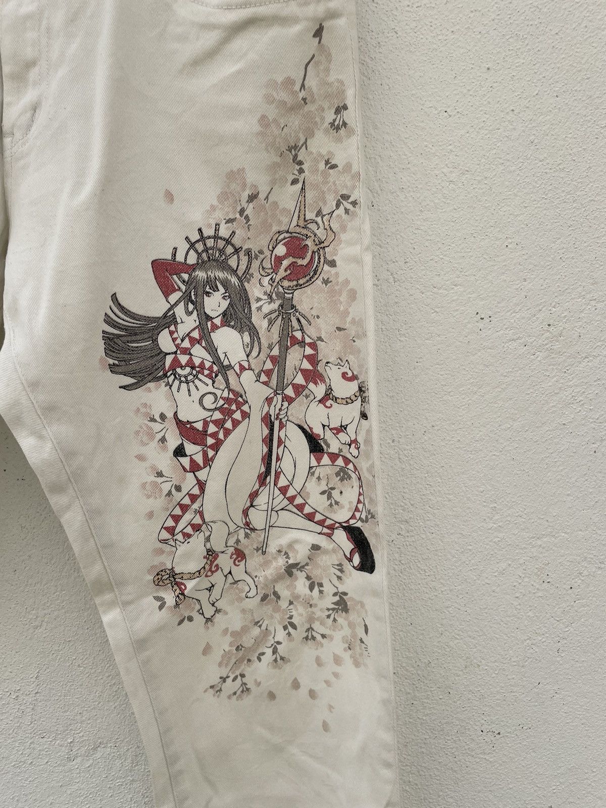 Designer × If Six Was Nine × Japanese Brand Japanese Brand God Tradilion White Denim Jeans Size US 30 / EU 46 - 3 Thumbnail