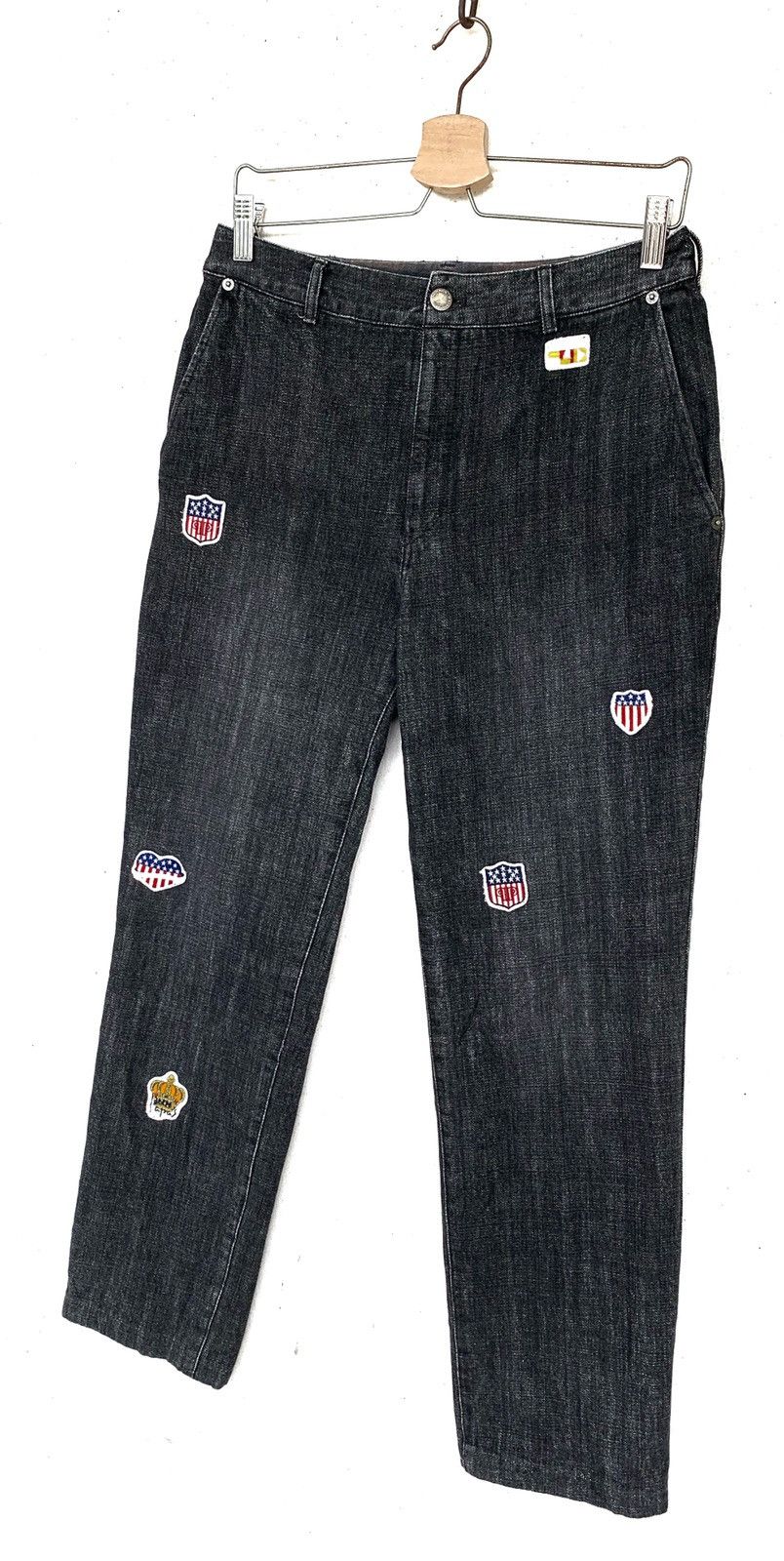 Mademoiselle Non Non × Vintage Vintage Denim Grey with Small patches. Size US 28 / EU 44 - 1 Thumbnail