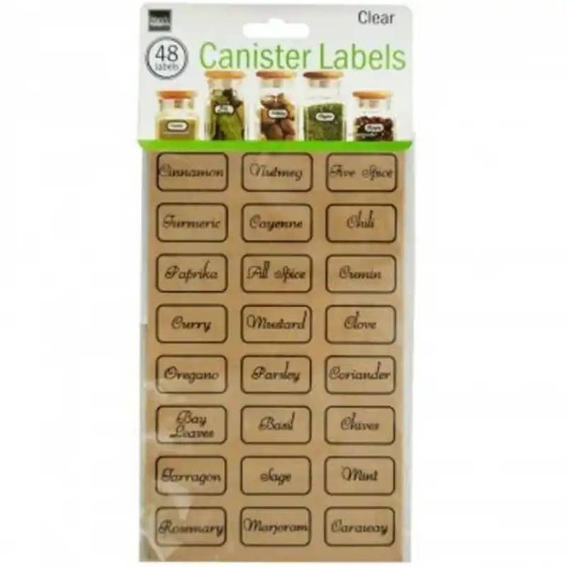 The Unbranded Brand Clear Kitchen Pantry Preprinted Storage Canister ...