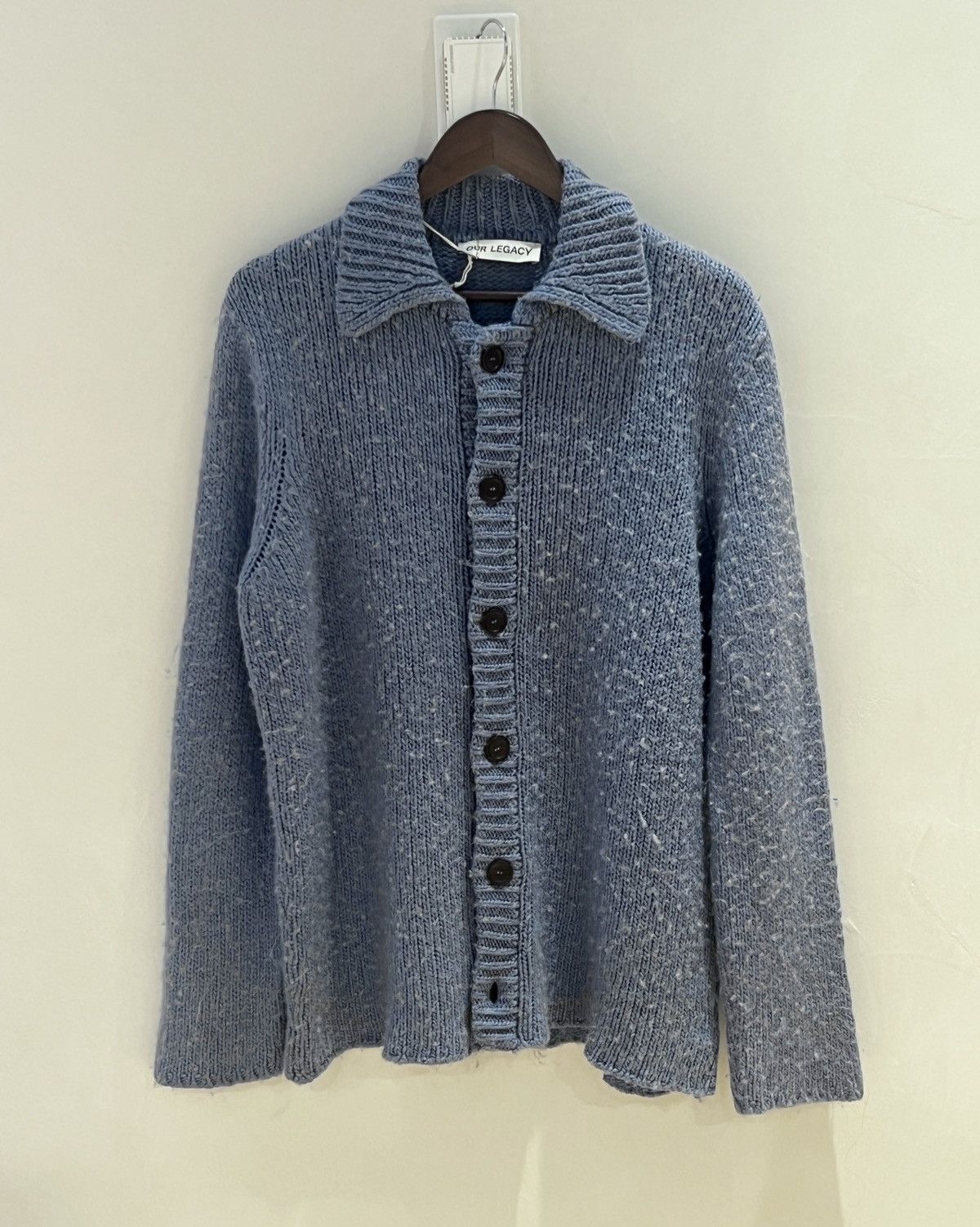 OUR LEGACY（アワー レガシー）BIG CARDIGAN 青 Our Legacy - Big Cardigan Funky Blue Acrylic