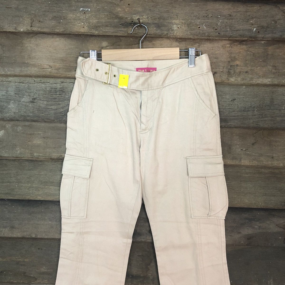 Japanese Brand Pink Papillon Brown Multipocket Tactical Cargo Pants #3362 Size 26" / US 2 / IT 38 - 2 Thumbnail