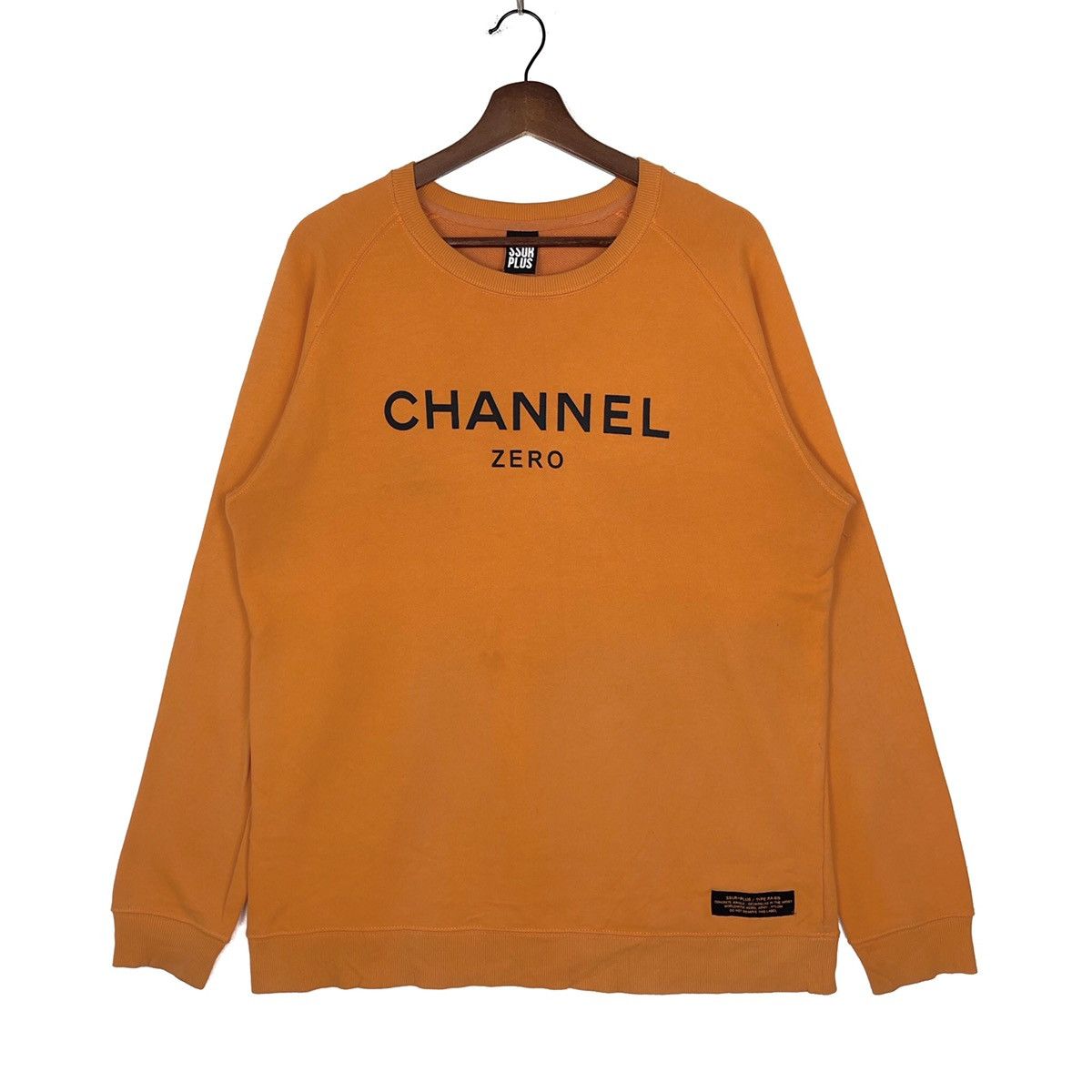 image of Ssur Plus X Channel Zero Crewneck in Orange, Men's (Size Medium)