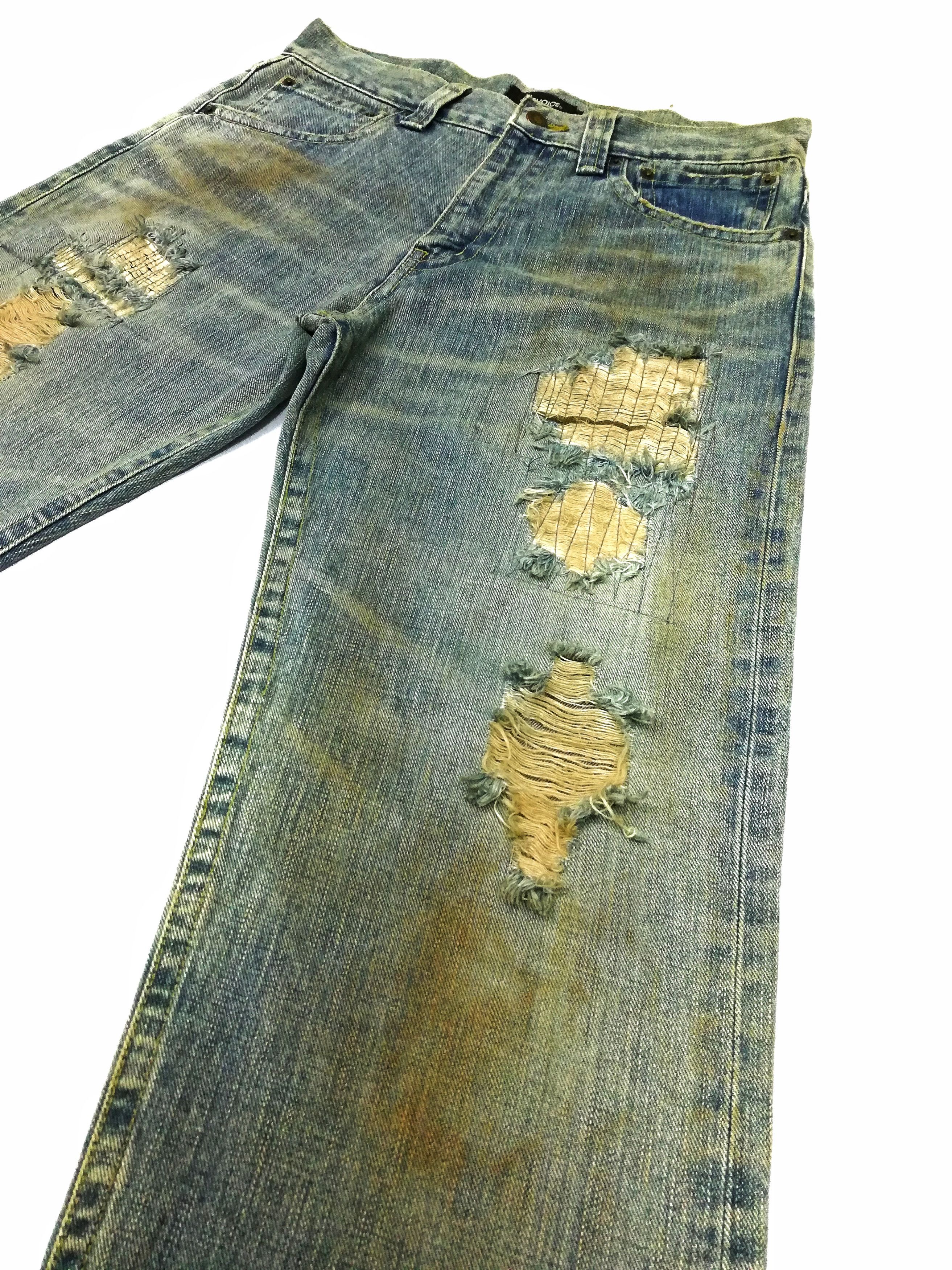 Japanese Brand 🔥Japanese Brand One Voice Custom Distressed Jeans🔥 Size US 32 / EU 48 - 7 Thumbnail