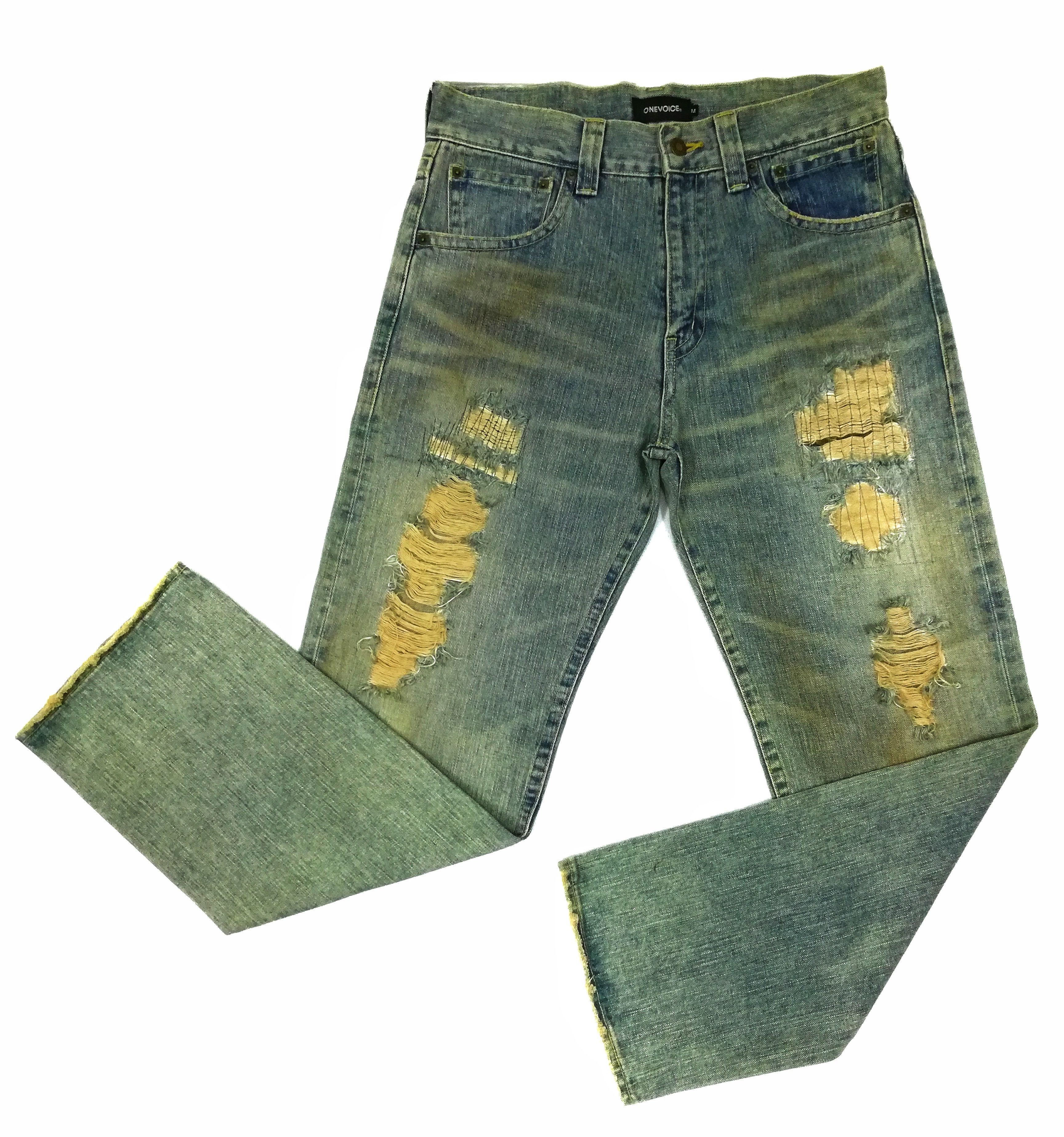 Japanese Brand 🔥Japanese Brand One Voice Custom Distressed Jeans🔥 Size US 32 / EU 48 - 1 Thumbnail
