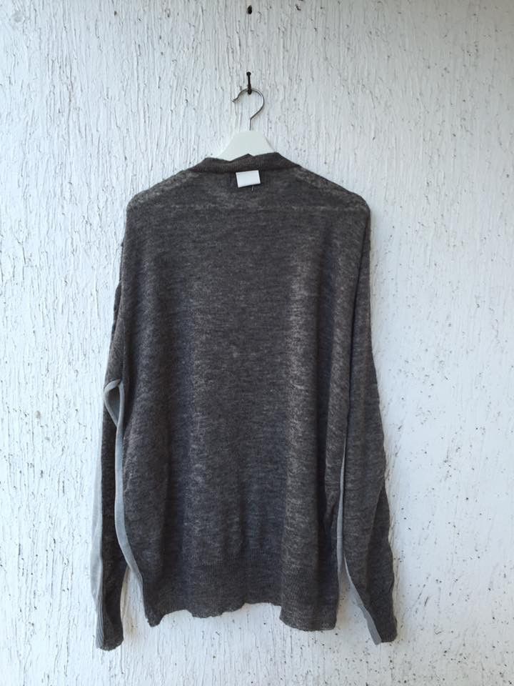 Japanese Brand panelled mohair blend sweater Size US L / EU 52-54 / 3 - 2 Thumbnail