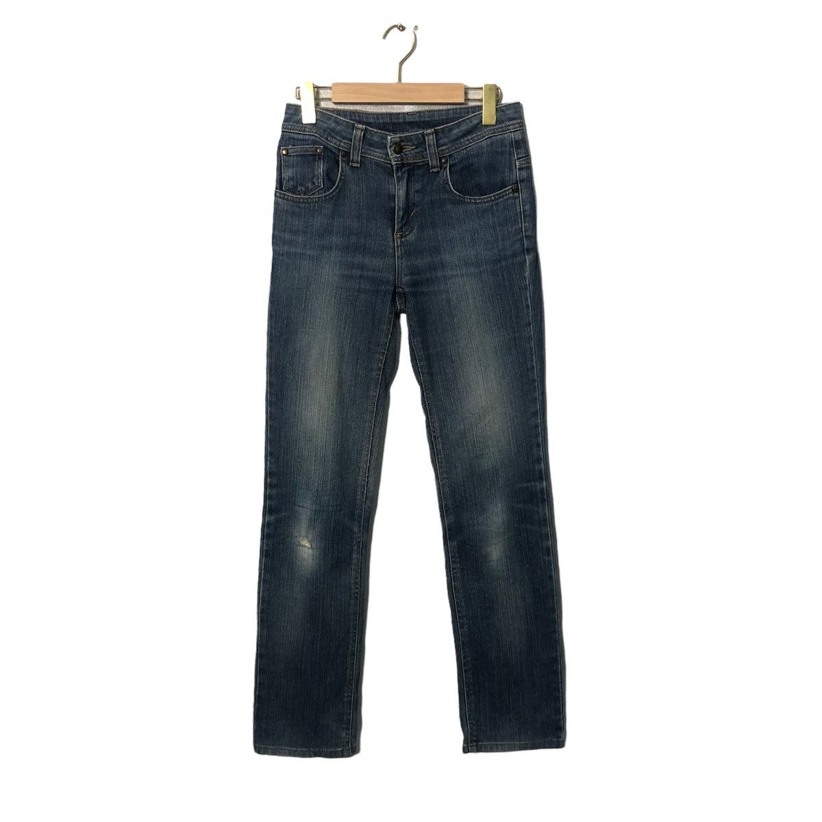 image of Vintage Miss Edwin Jeans Distressed Denim Pants W28 in Blue, Men's