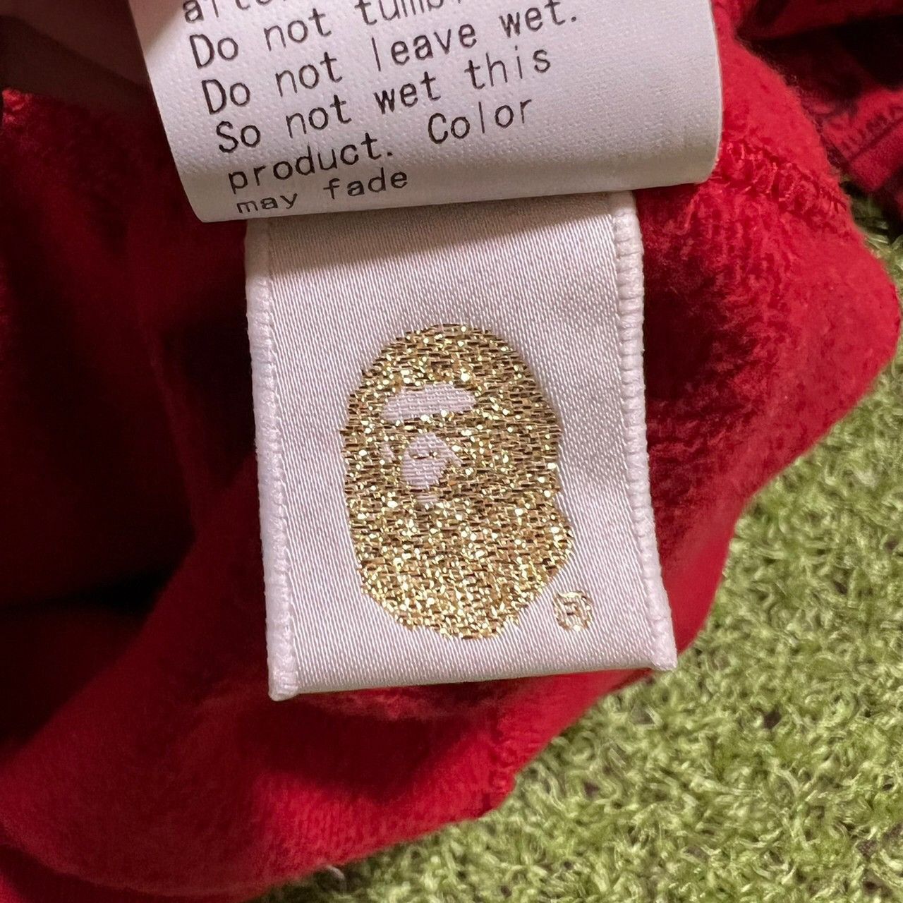 Bape BAPE logo's full zip hoodie Red Size US L / EU 52-54 / 3 - 5 Thumbnail