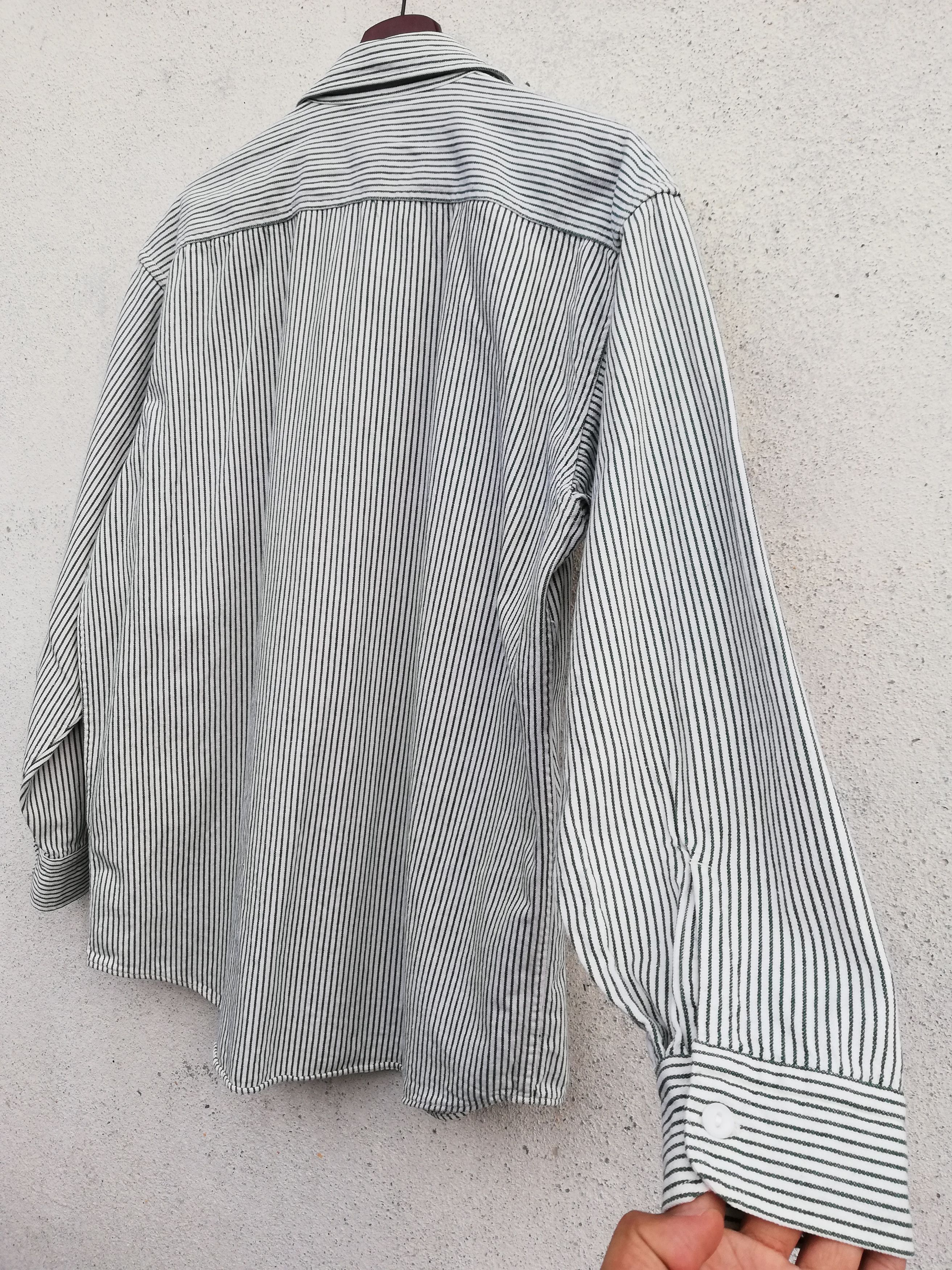 🔥Unique Uniform Sugar Cane Hickory Stripe Button Up Shirt