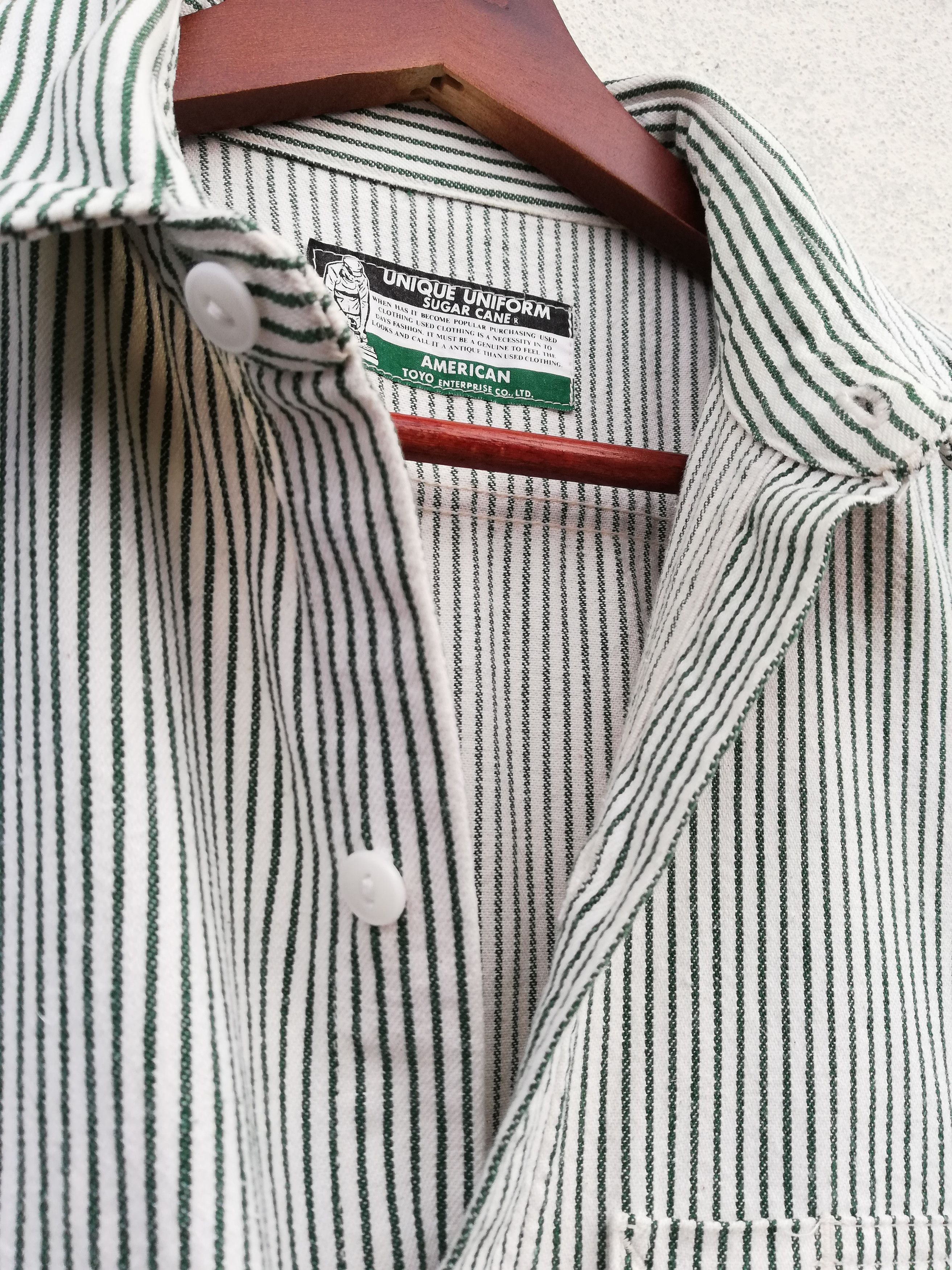 🔥Unique Uniform Sugar Cane Hickory Stripe Button Up Shirt