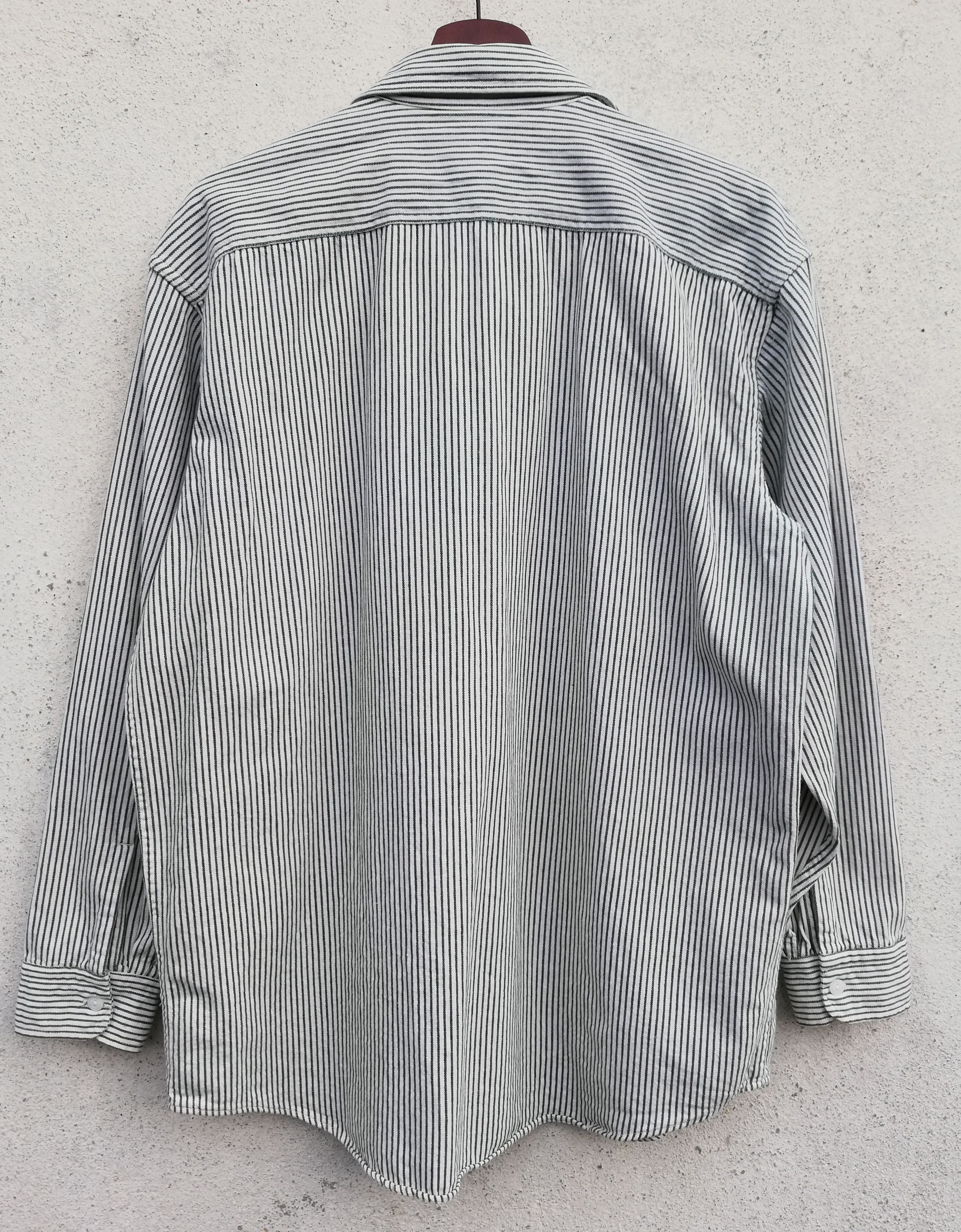 🔥Unique Uniform Sugar Cane Hickory Stripe Button Up Shirt