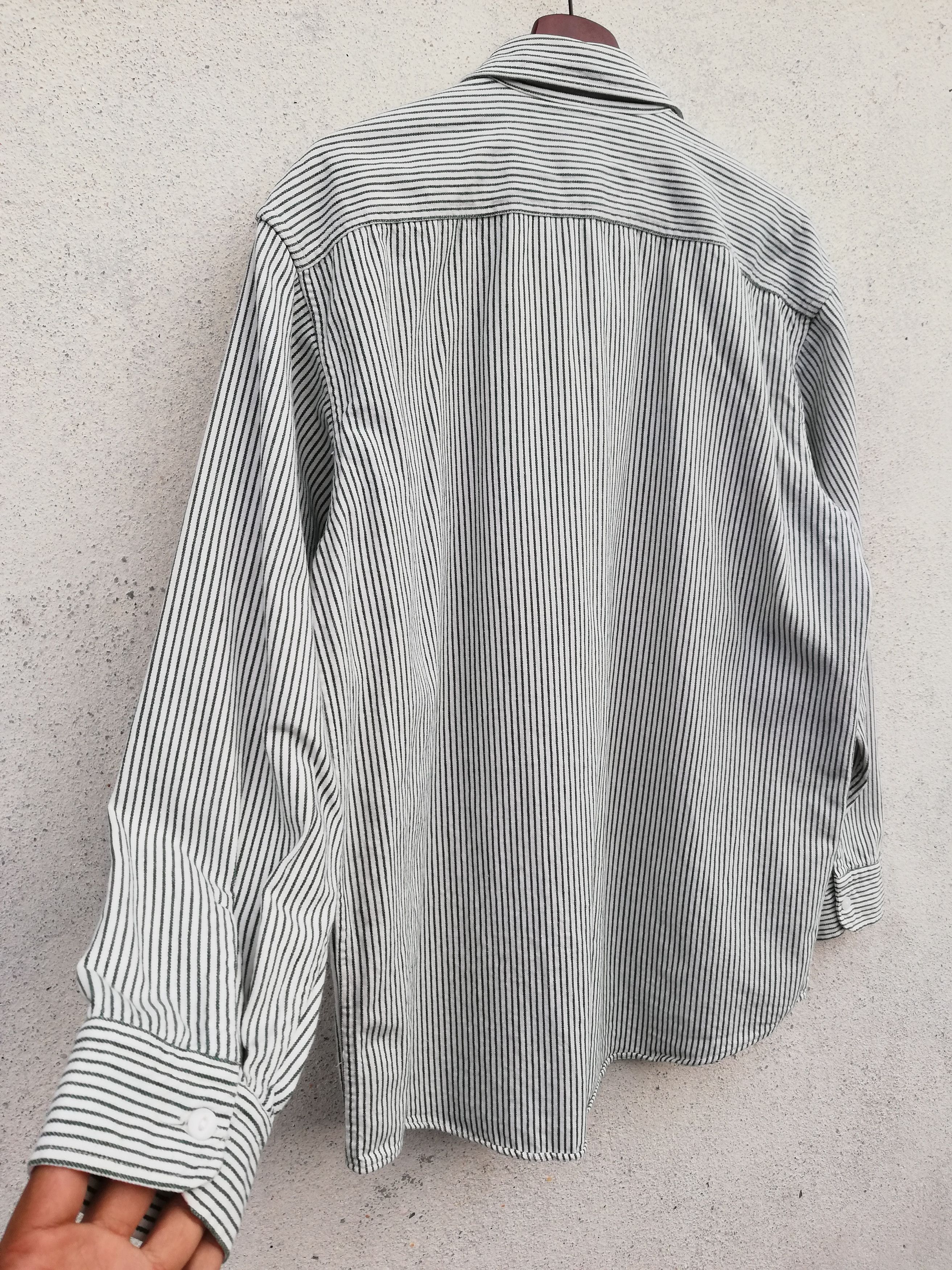🔥Unique Uniform Sugar Cane Hickory Stripe Button Up Shirt