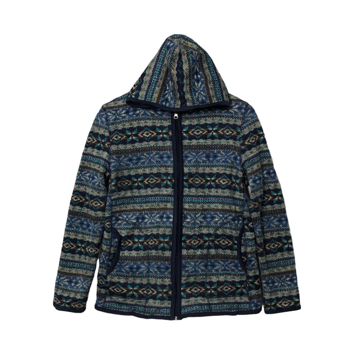 Japanese Brand Vintage Associer Zipper Ups Fullprint Navajo Hoodie Jacket Size S / US 4 / IT 40 - 1 Thumbnail