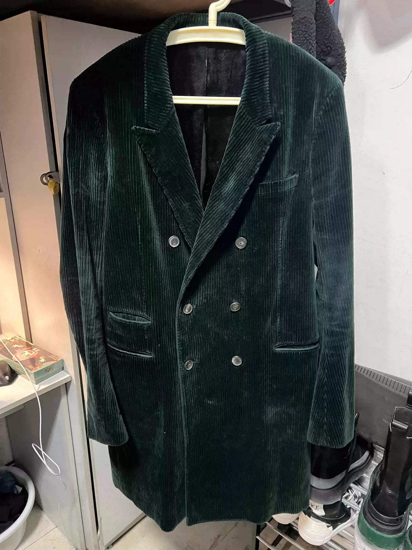 Haider Ackermann Striped Corduroy Nightmare Green Striped Coat Size US M / EU 48-50 / 2 - 1 Thumbnail