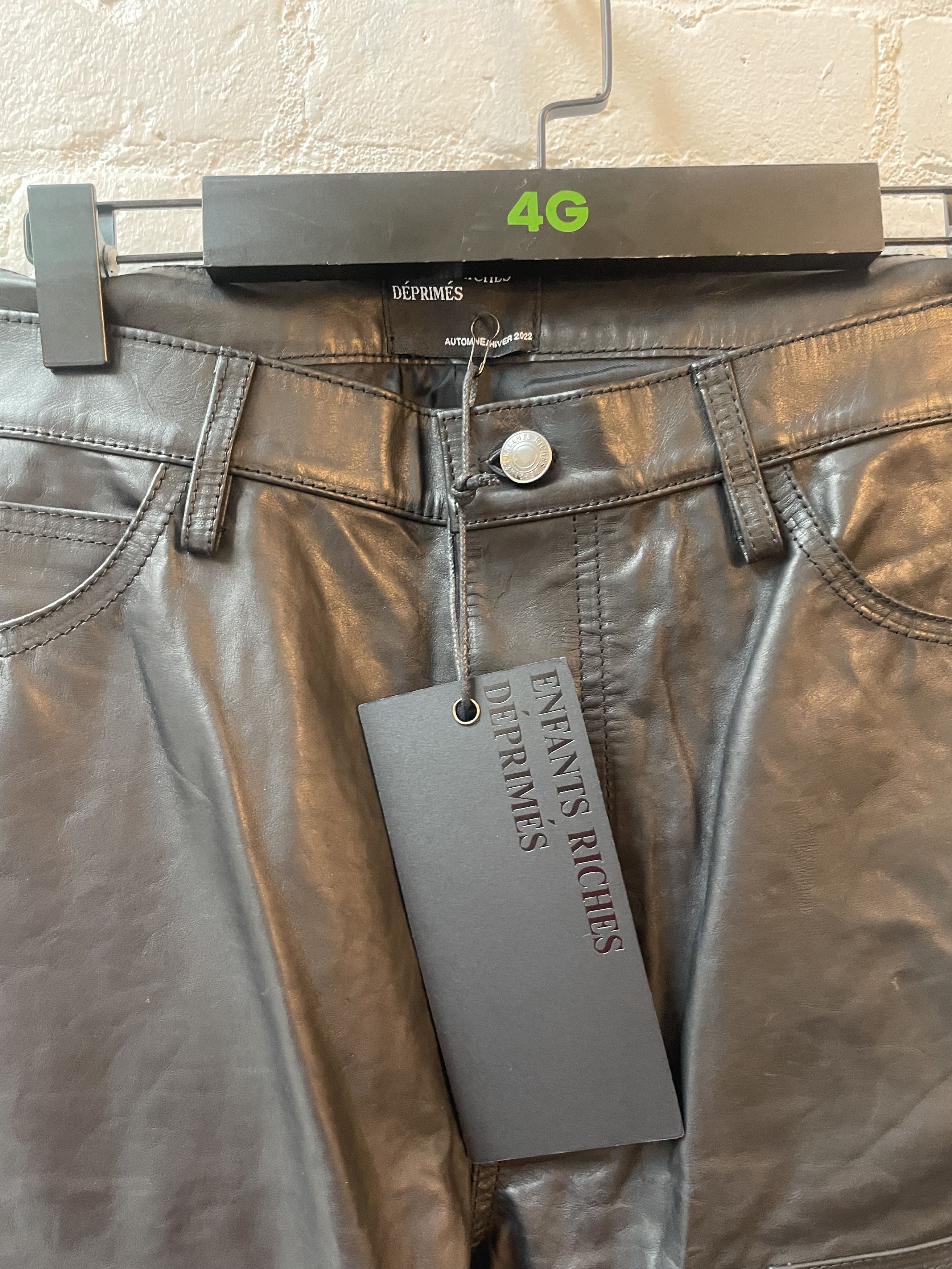 Enfants Riches Deprimes ERD LEATHER DOUBLE KNEECARPENTER PANTS SZ 36 Size US 36 / EU 52 - 3 Thumbnail