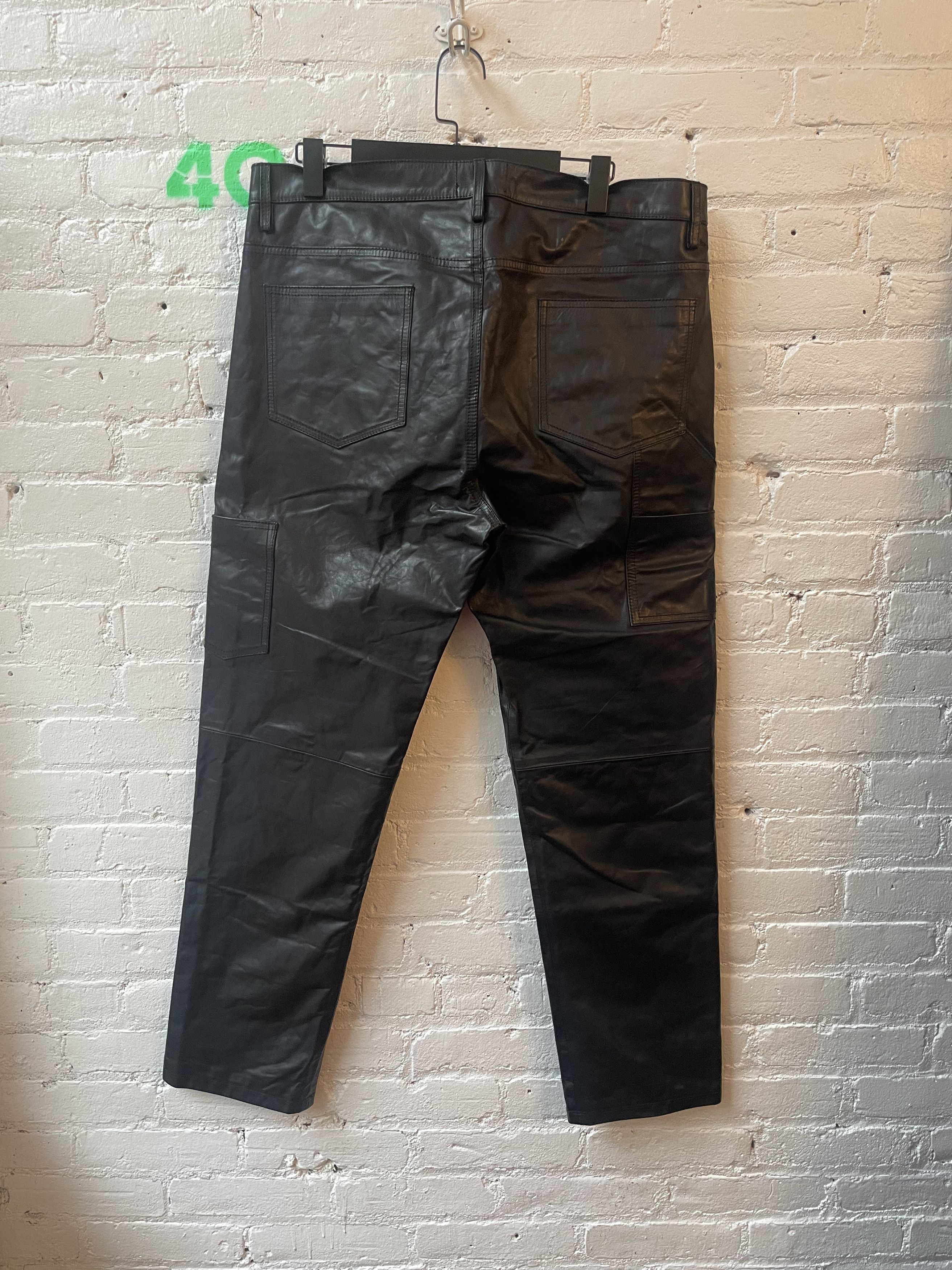 Enfants Riches Deprimes ERD LEATHER DOUBLE KNEECARPENTER PANTS SZ 36 Size US 36 / EU 52 - 2 Thumbnail