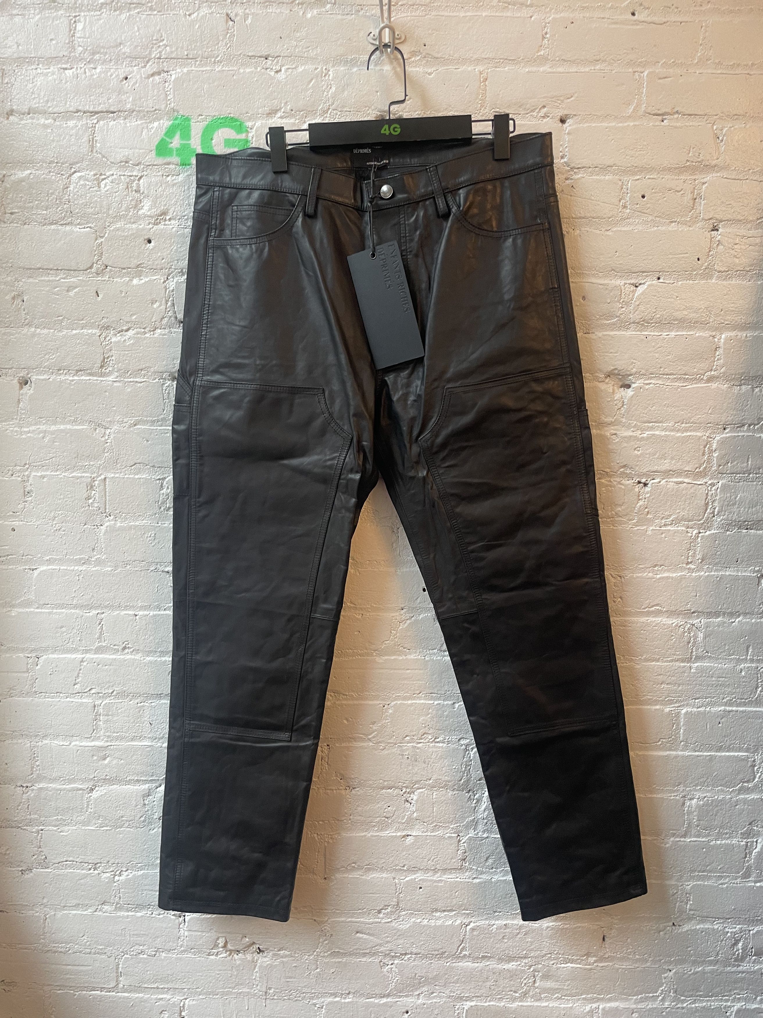 Enfants Riches Deprimes ERD LEATHER DOUBLE KNEECARPENTER PANTS SZ 36 Size US 36 / EU 52 - 1 Thumbnail