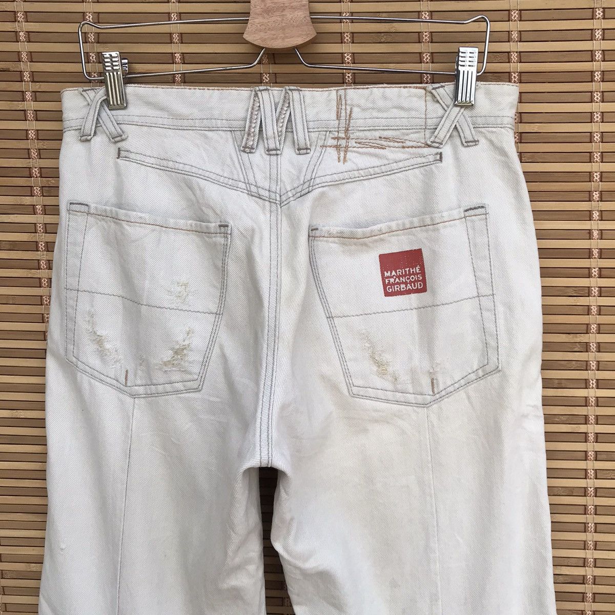Marithe + Francois Girbaud Marithe Fr.Girbaud distressed trashed denim double knee Size US 31 - 13 Thumbnail