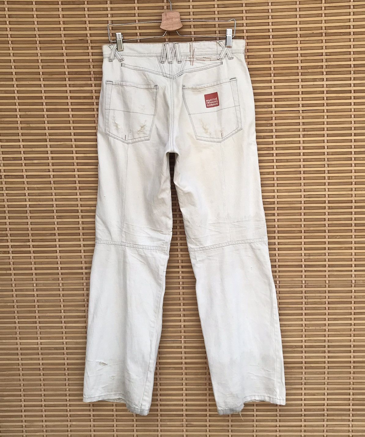 Marithe + Francois Girbaud Marithe Fr.Girbaud distressed trashed denim double knee Size US 31 - 10 Thumbnail