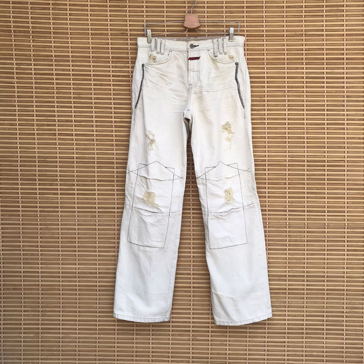 Marithe + Francois Girbaud Marithe Fr.Girbaud distressed trashed denim double knee Size US 31 - 2 Thumbnail