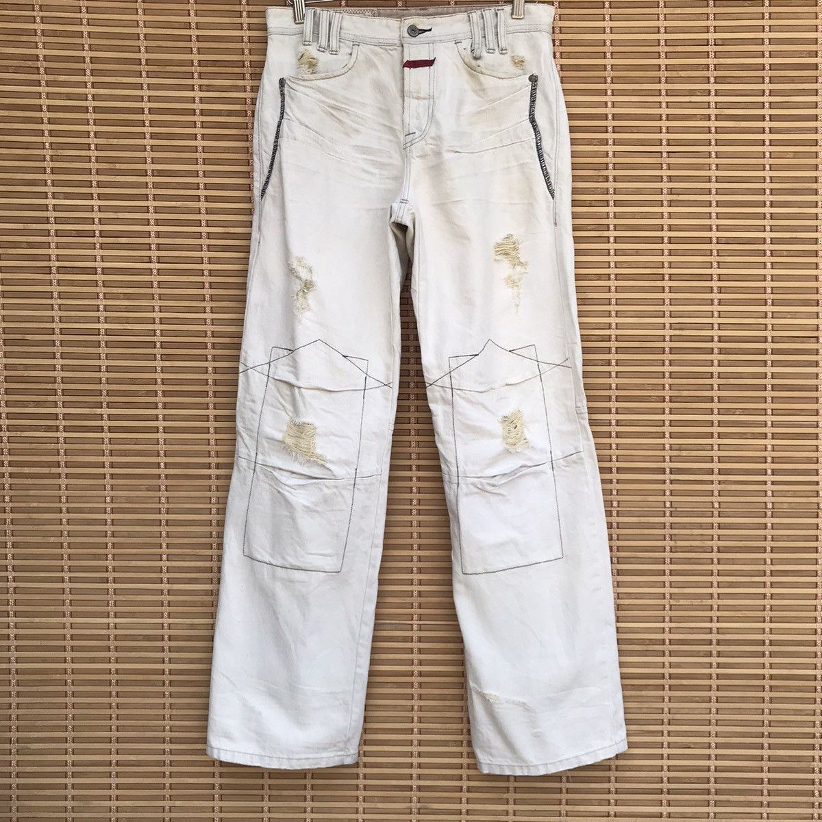 Marithe + Francois Girbaud Marithe Fr.Girbaud distressed trashed denim double knee Size US 31 - 3 Thumbnail