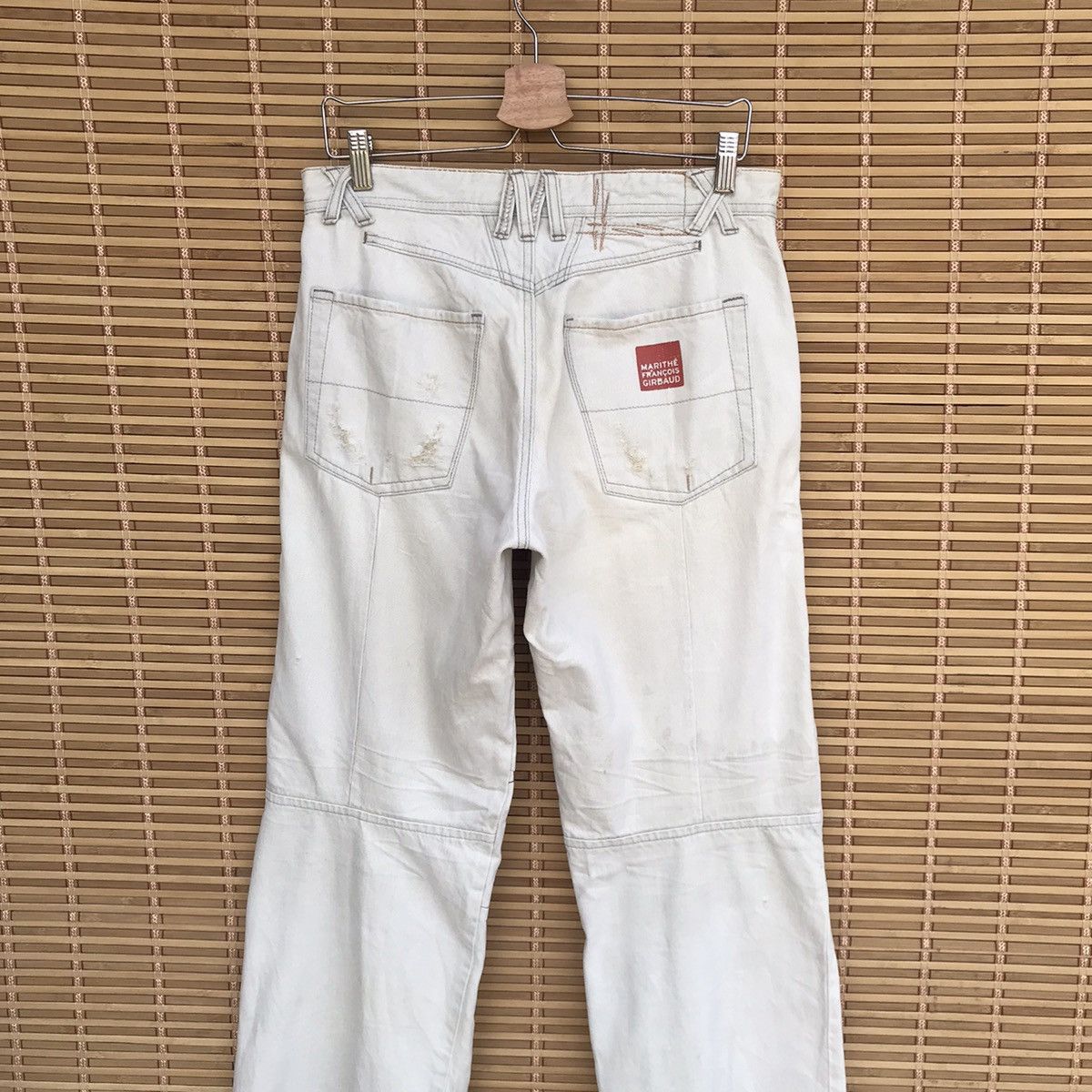 Marithe + Francois Girbaud Marithe Fr.Girbaud distressed trashed denim double knee Size US 31 - 12 Thumbnail