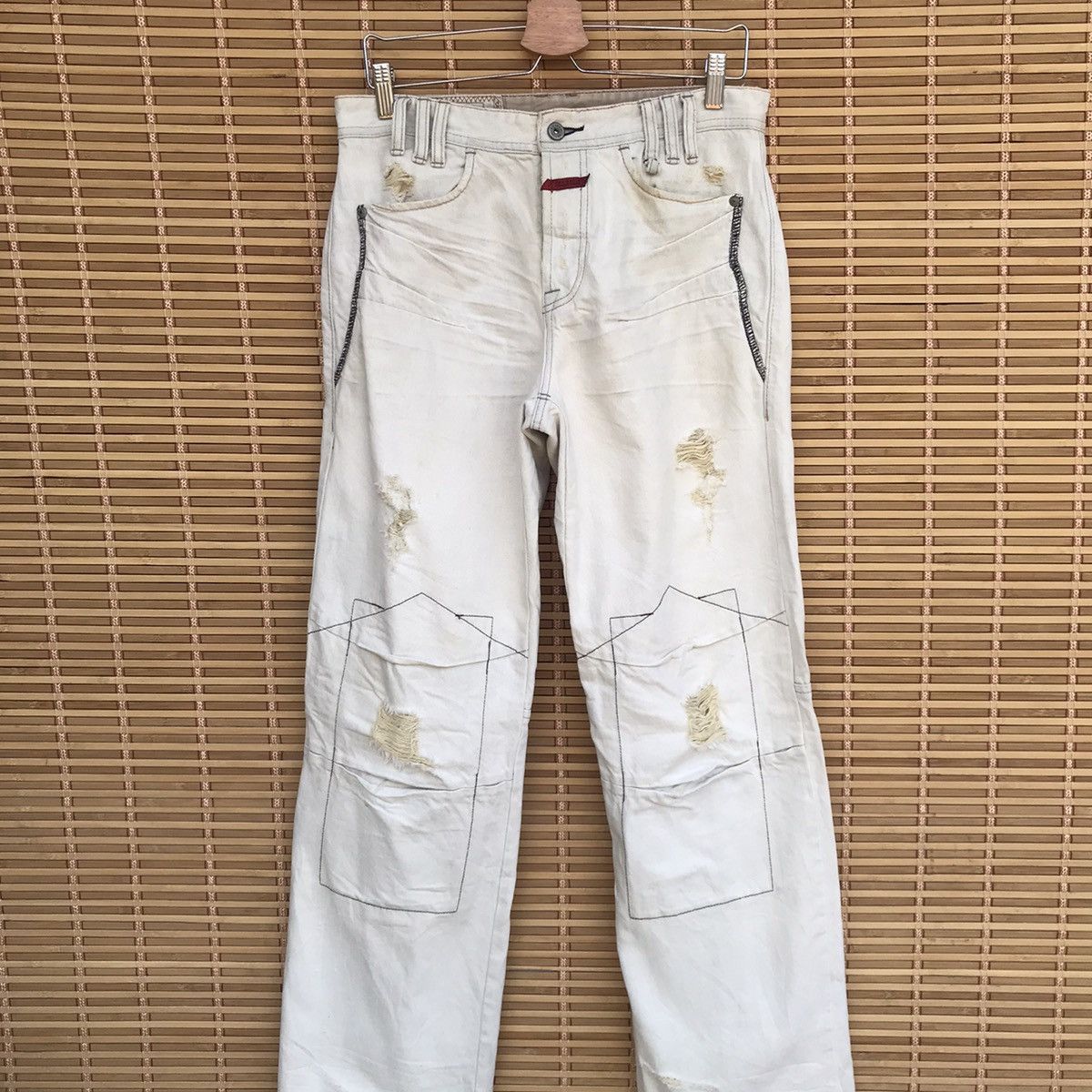 Marithe + Francois Girbaud Marithe Fr.Girbaud distressed trashed denim double knee Size US 31 - 4 Thumbnail