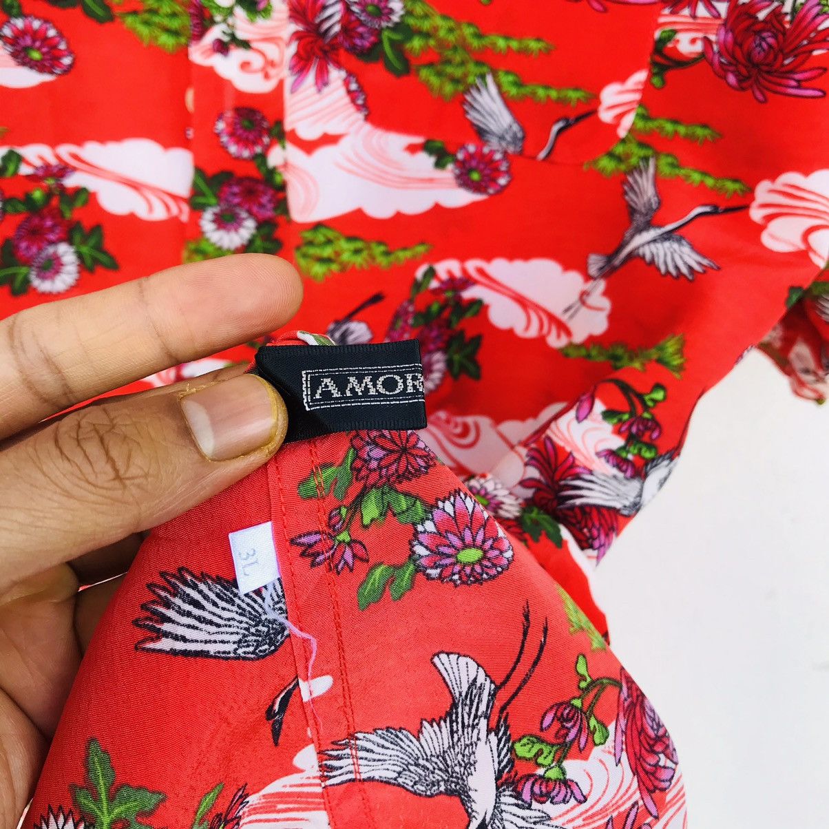 Japanese Brand Amore Puro Bird of paradise full print goose hawaii shrt XL Size US XL / EU 56 / 4 - 7 Thumbnail